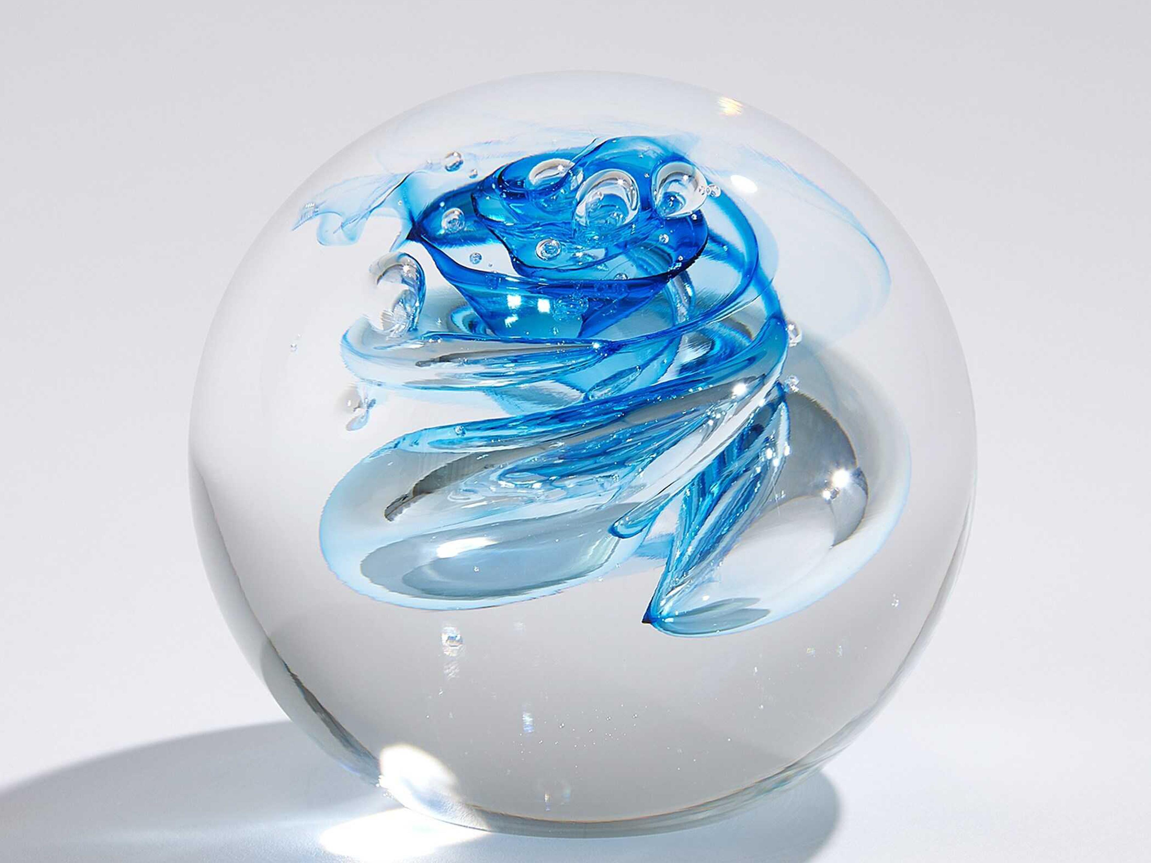 Global Views Blue Swirl Paperweight