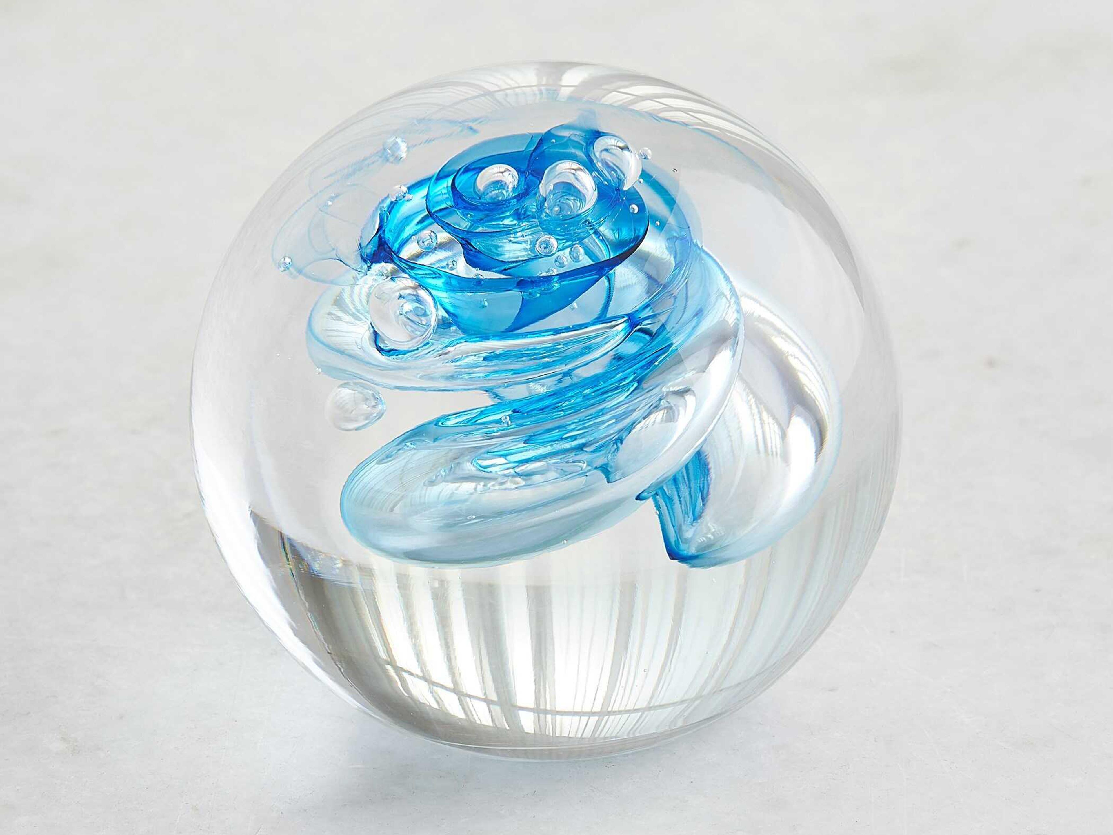Global Views Blue Swirl Paperweight