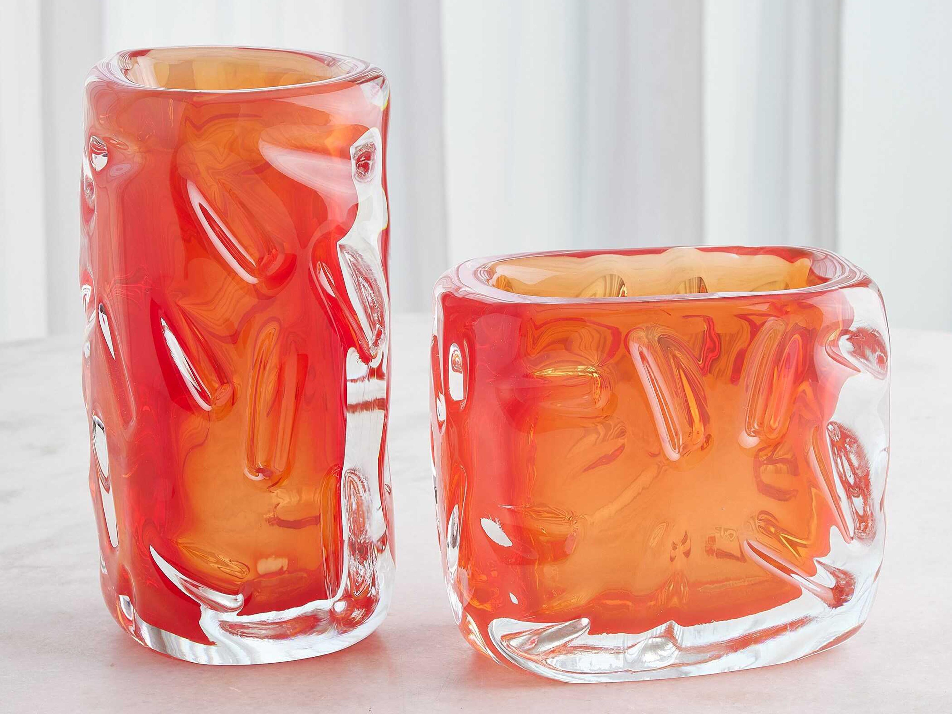 Global Views Storm Fire Vase