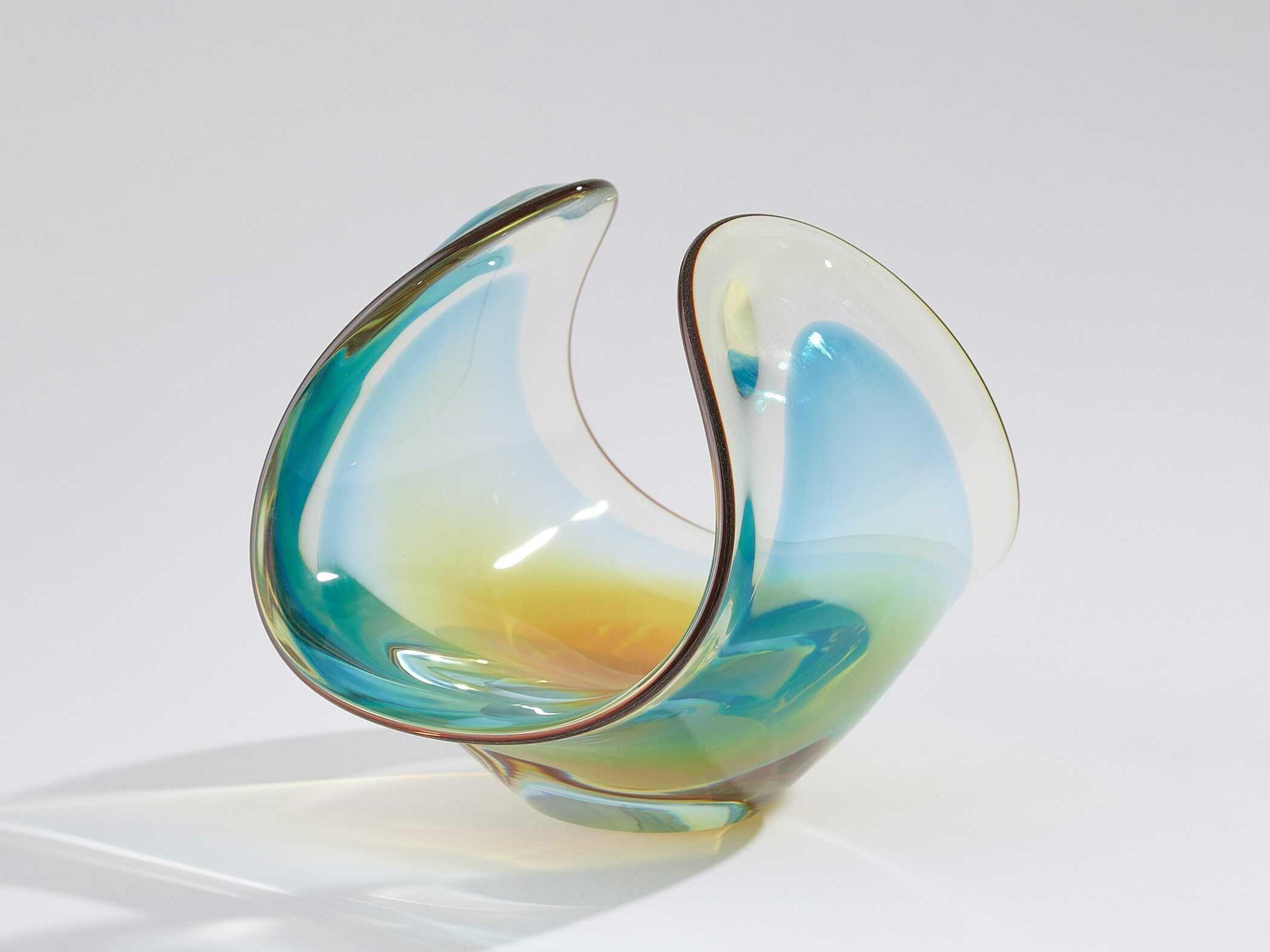 Global Views Blue Gelp Duet Decorative Bowl