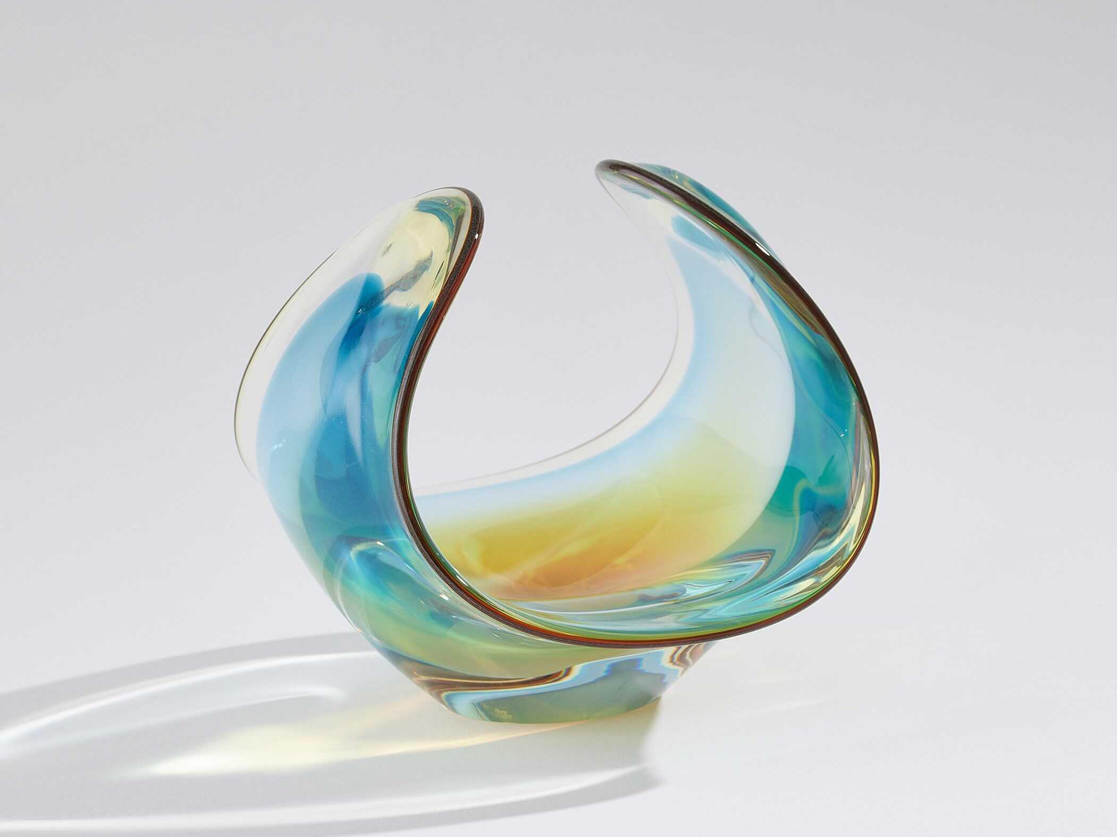 Global Views Blue Gelp Duet Decorative Bowl