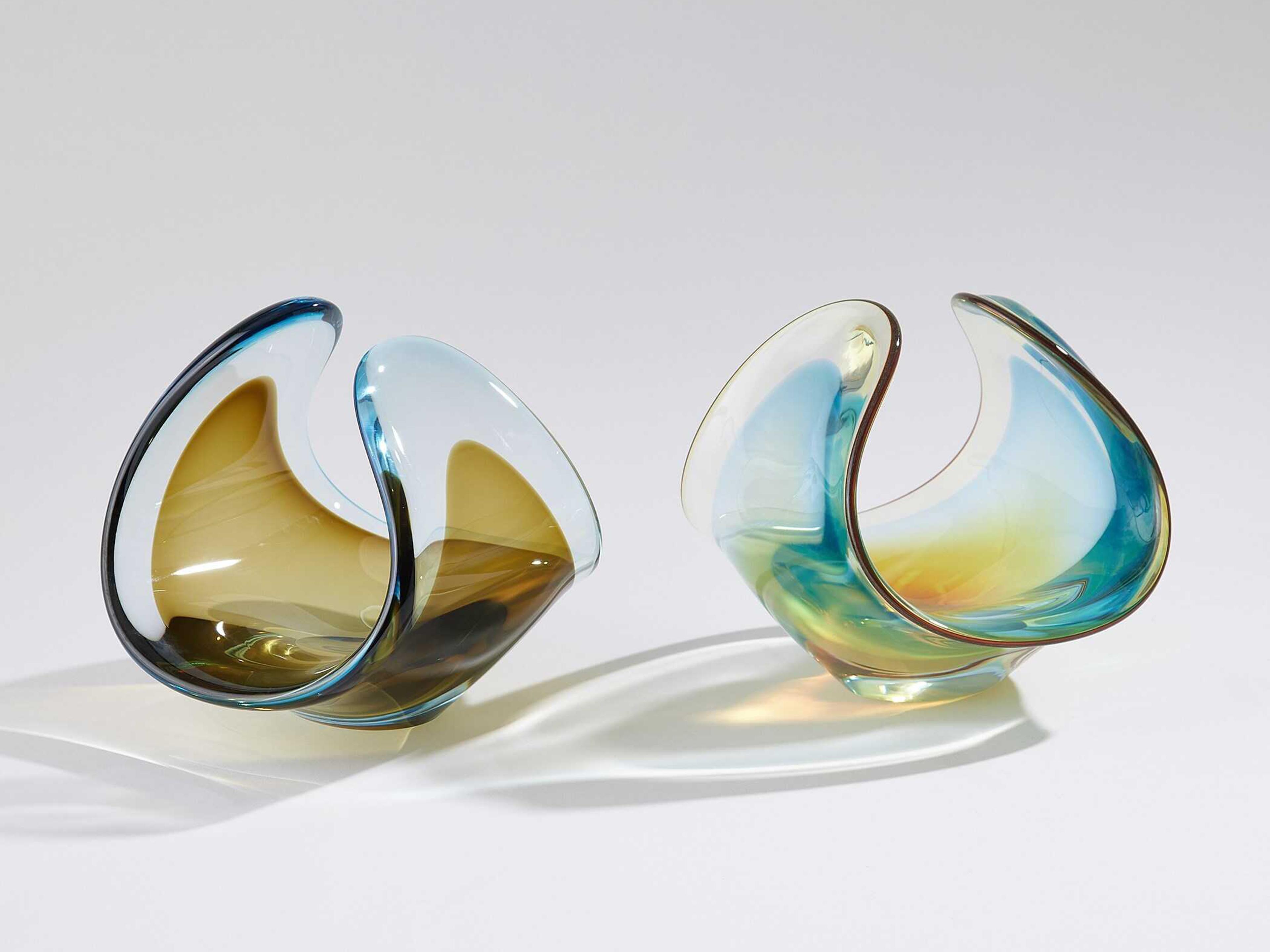 Global Views Blue Gelp Duet Decorative Bowl