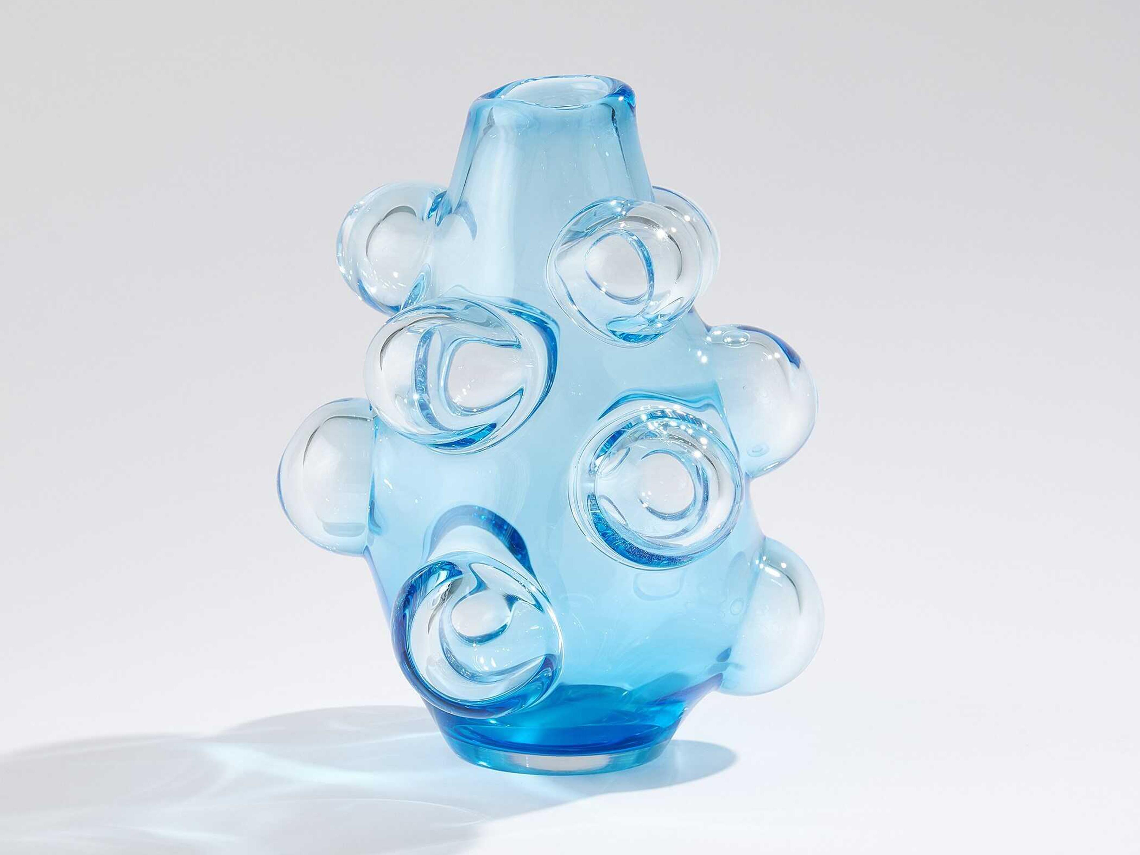 Global Views Bubbled Blue Vase