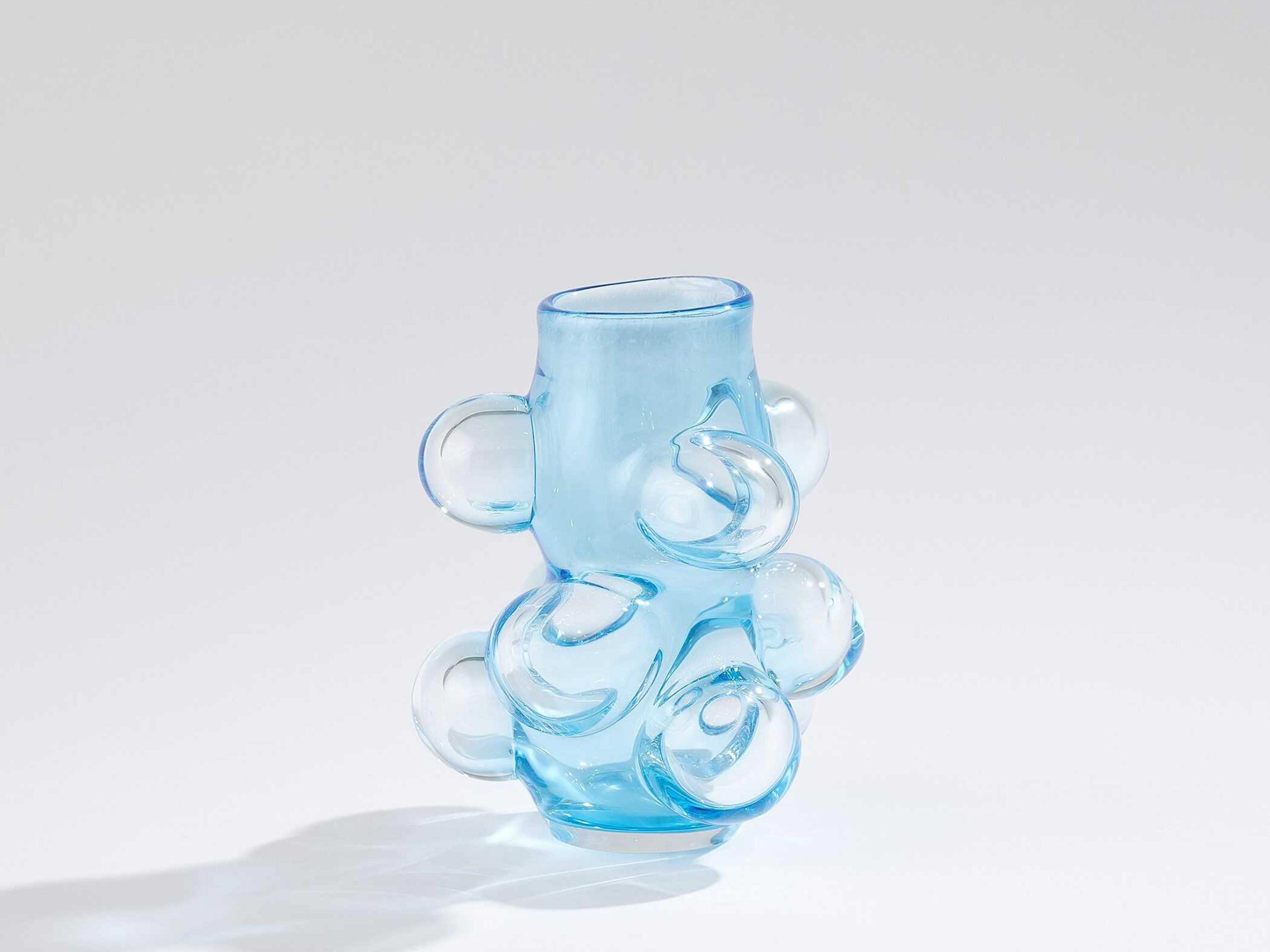 Global Views Bubbled Blue Vase