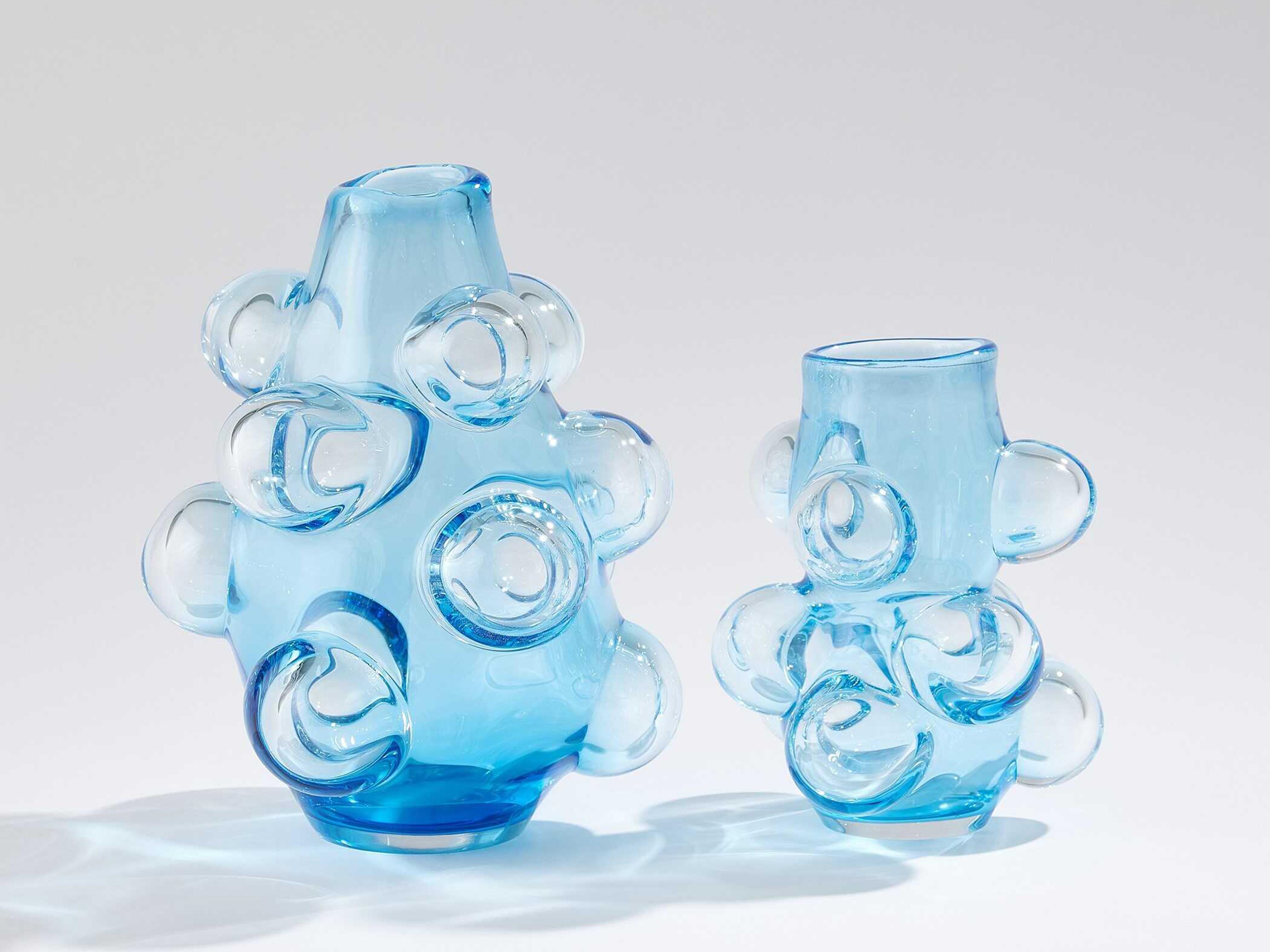 Global Views Bubbled Blue Vase