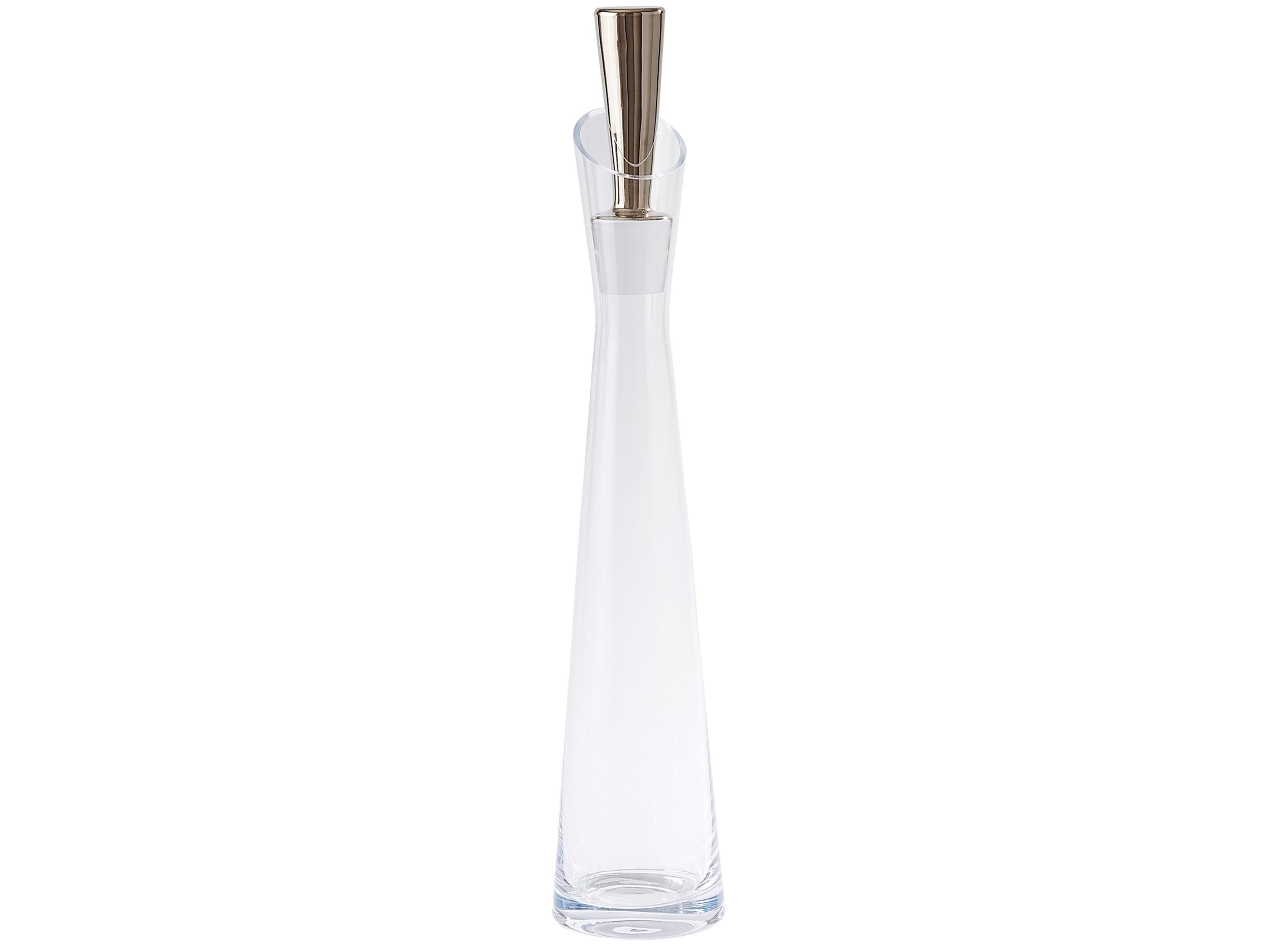 Slant Clear Platinum Stopper Decanter