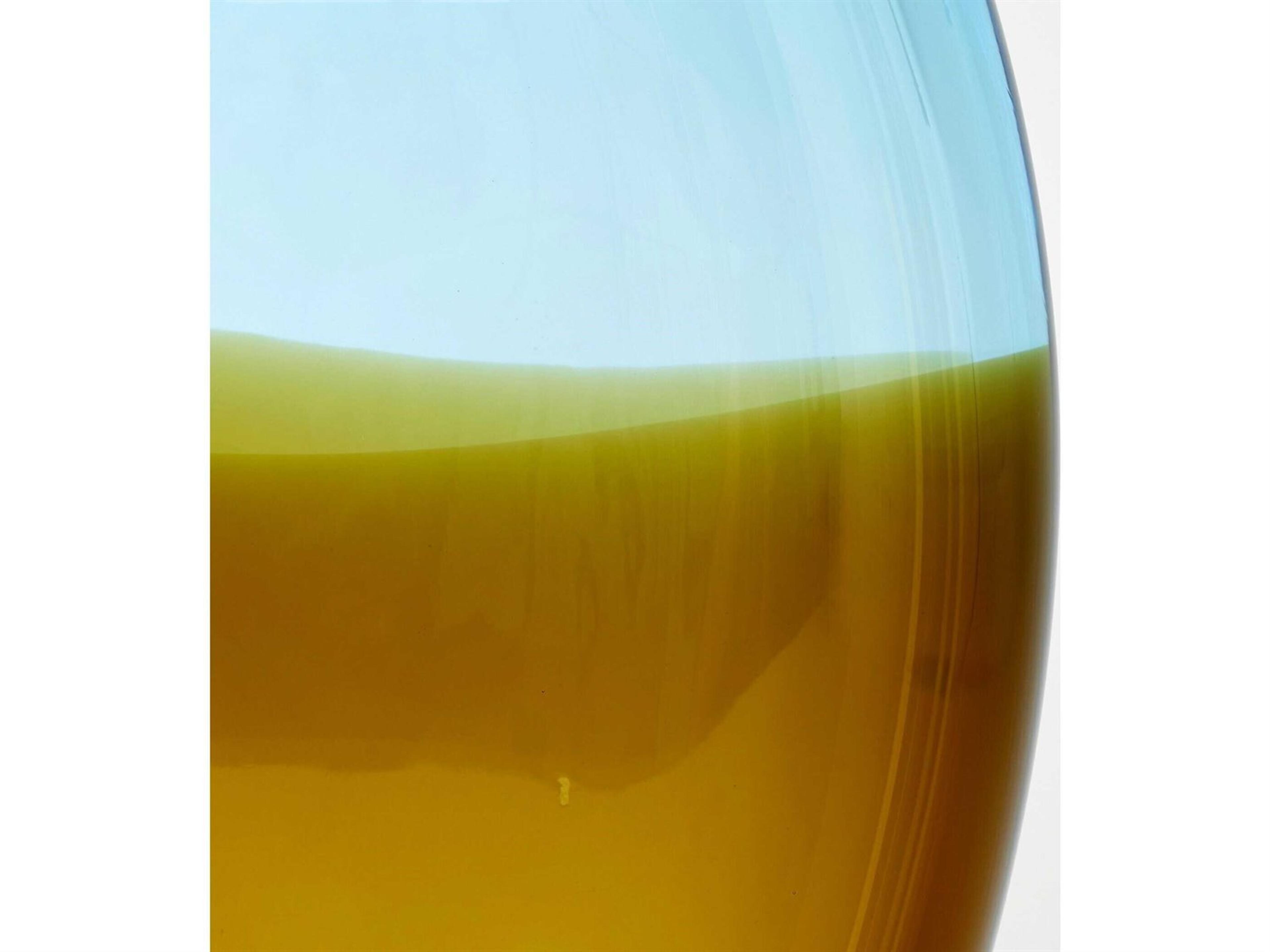 Global Views Oval Topaz Blue Vase Large