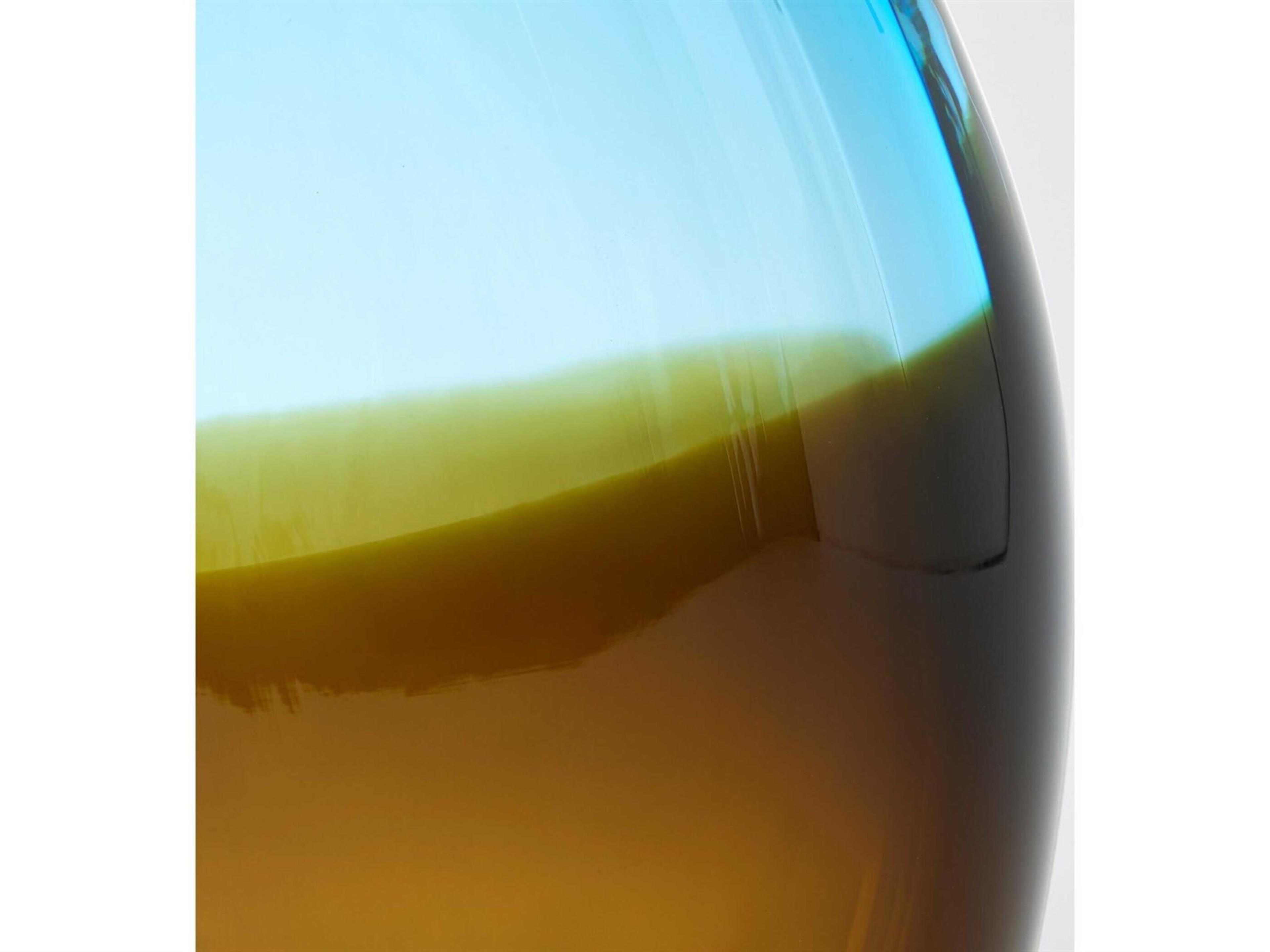 Global Views Oval Topaz Blue Vase Small