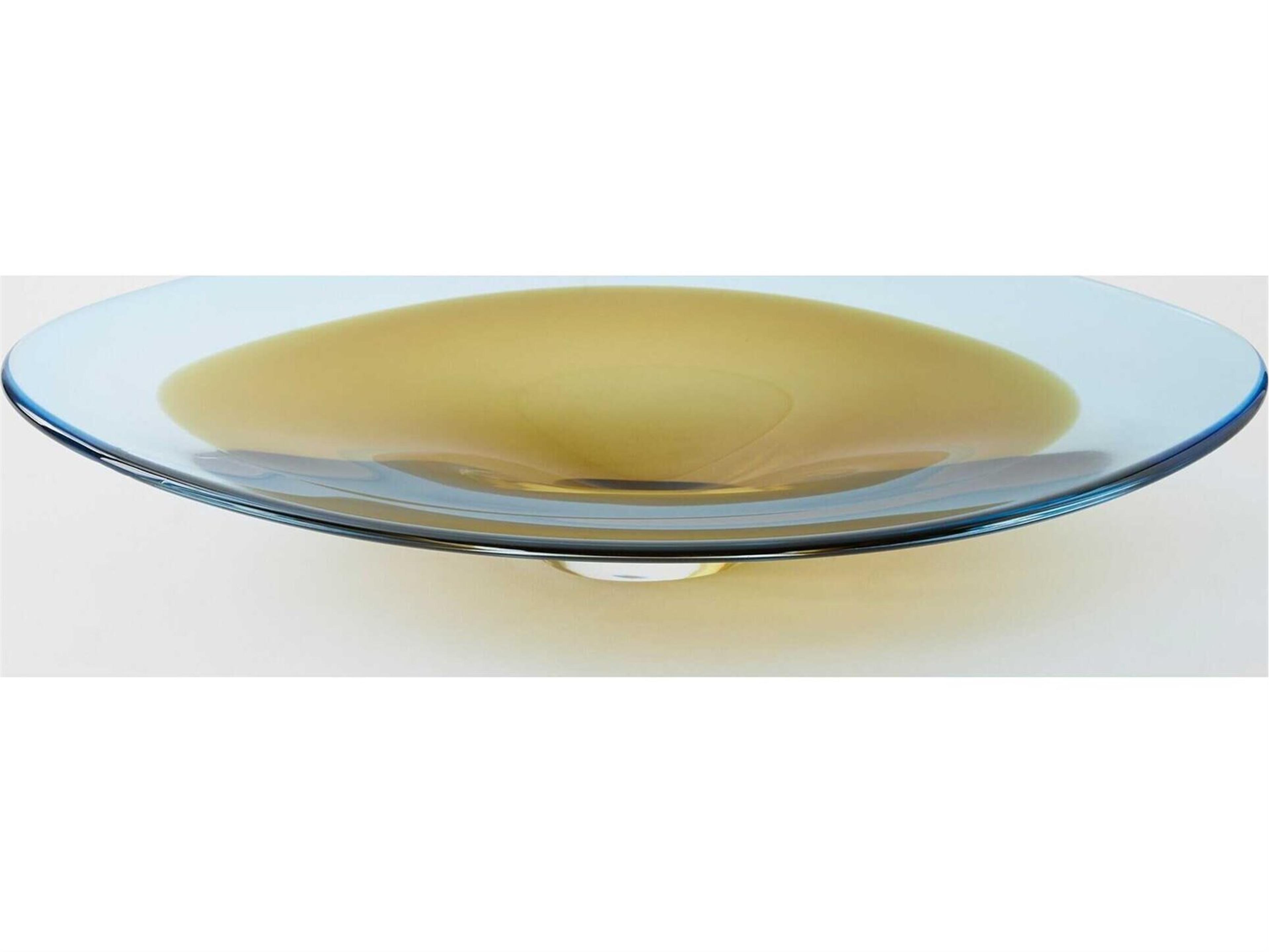 Global Views Oval Topaz Blue Decorative Plate