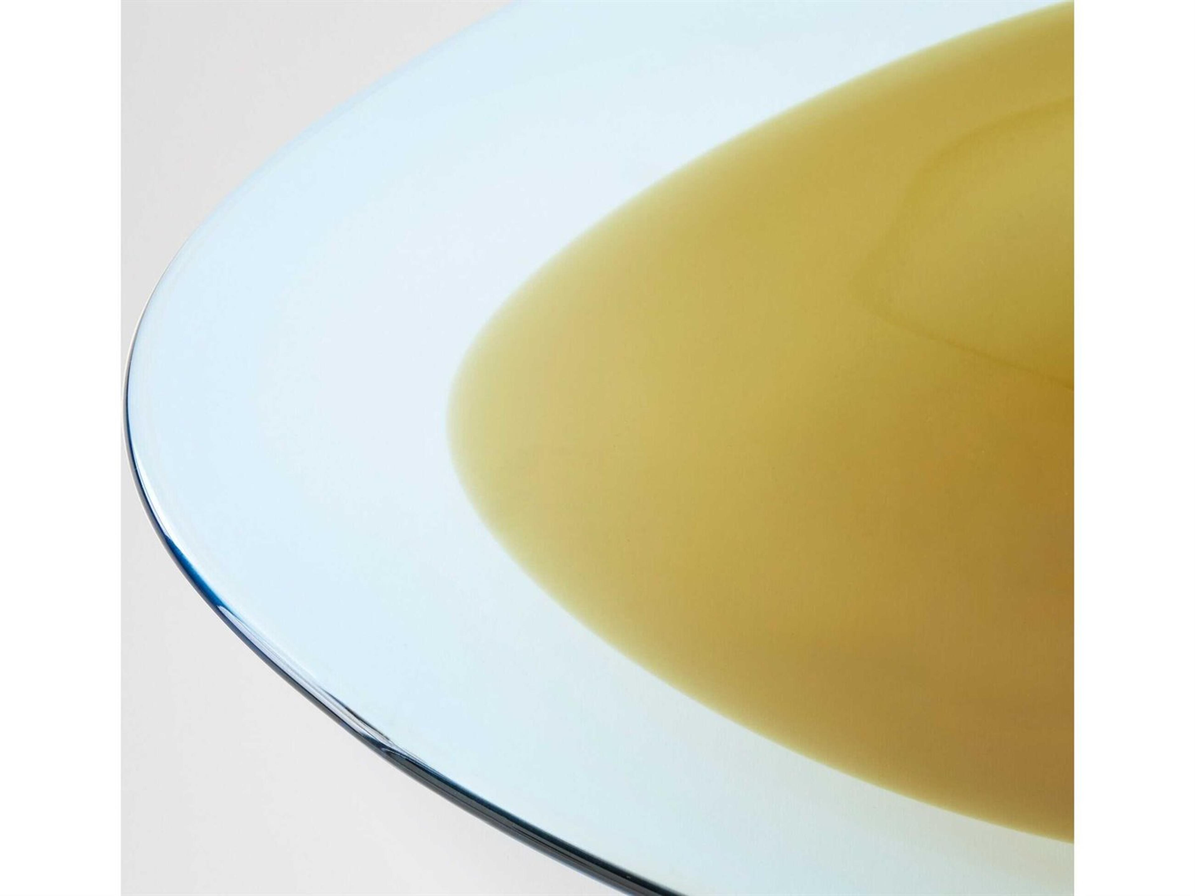 Global Views Oval Topaz Blue Decorative Plate