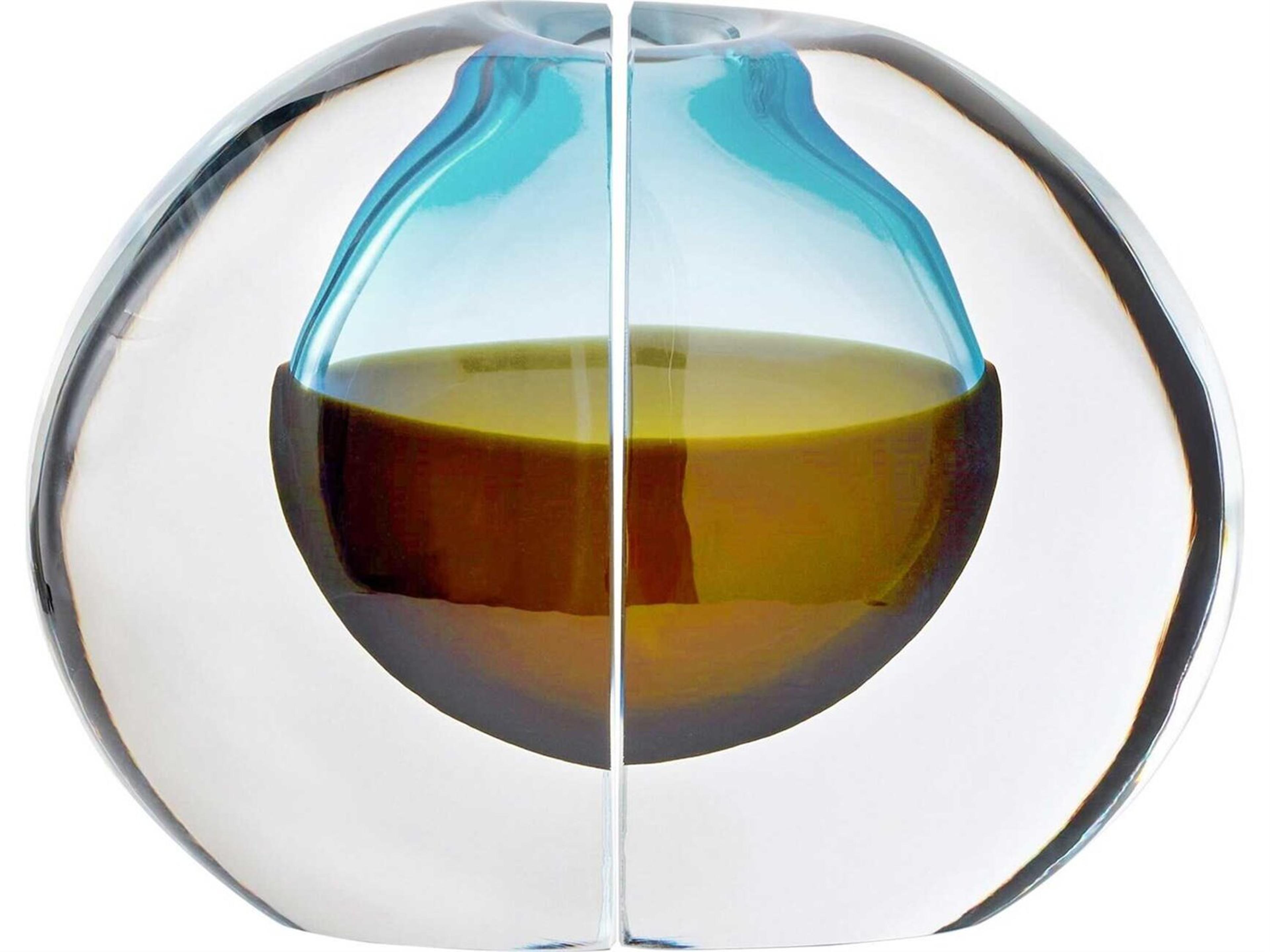 Topaz Blue Vase Bookend