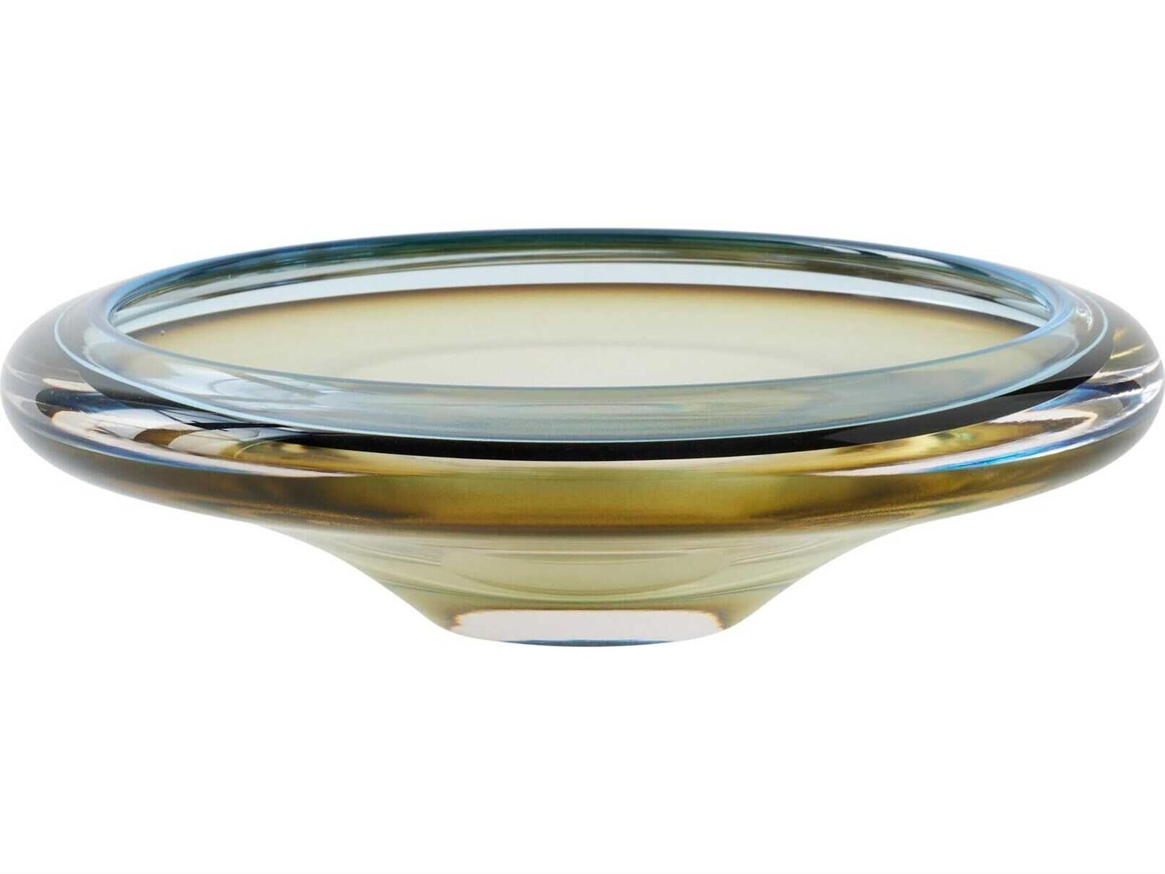 Rolled Lip Topaz Blue Decorative Plate