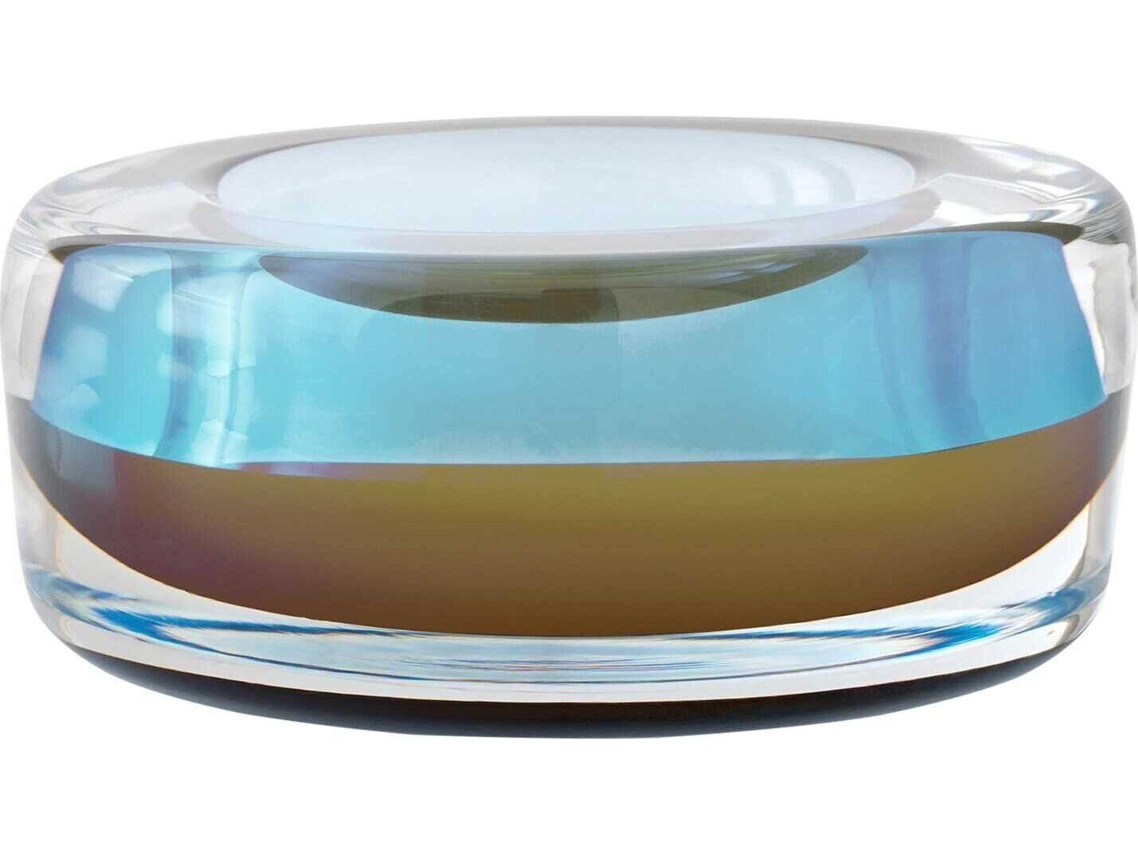 Thick Topaz Blue Decorative Plate