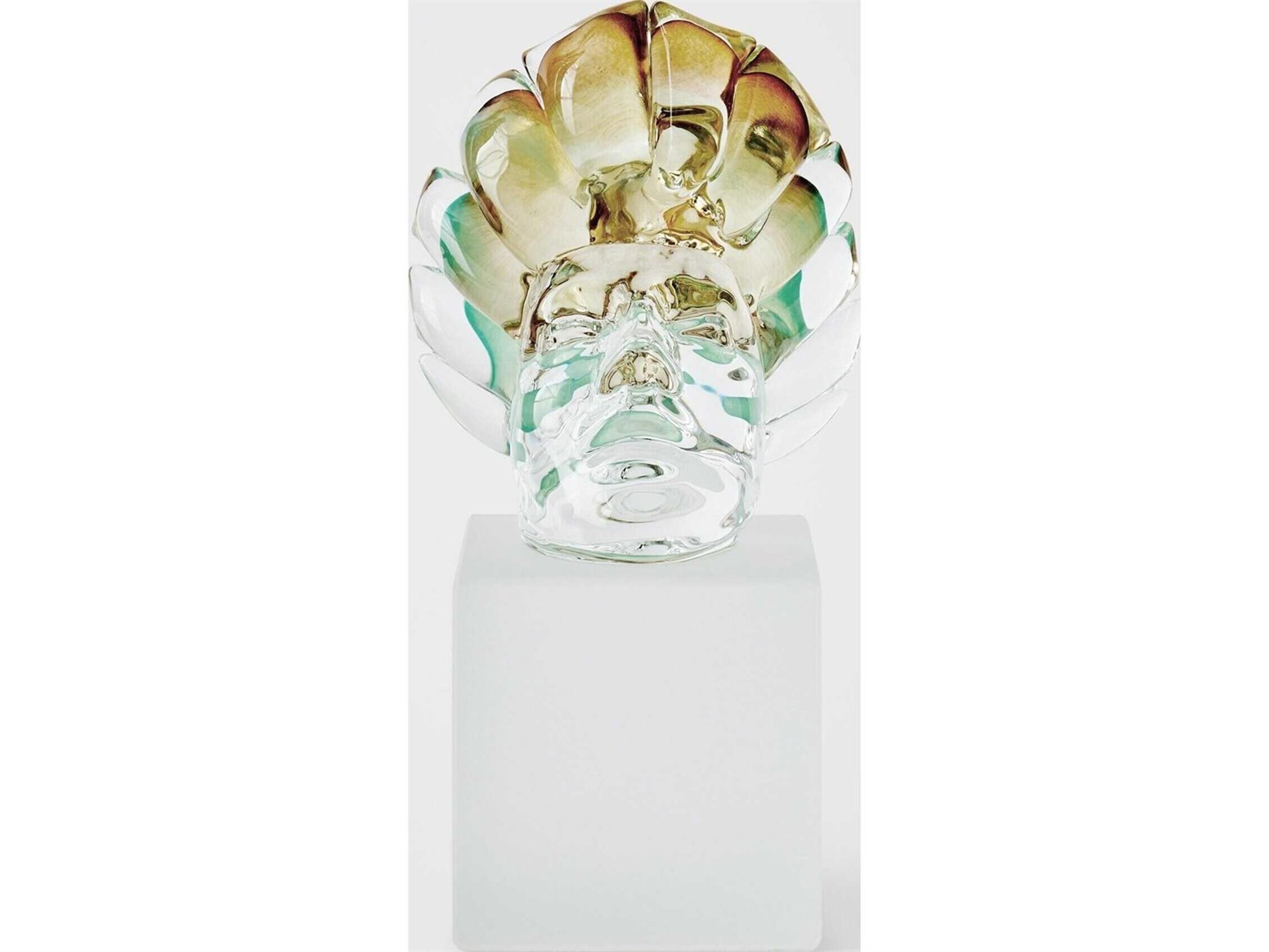 Global Views Royal Portrait-Scallop Pistachio amber Sculpture
