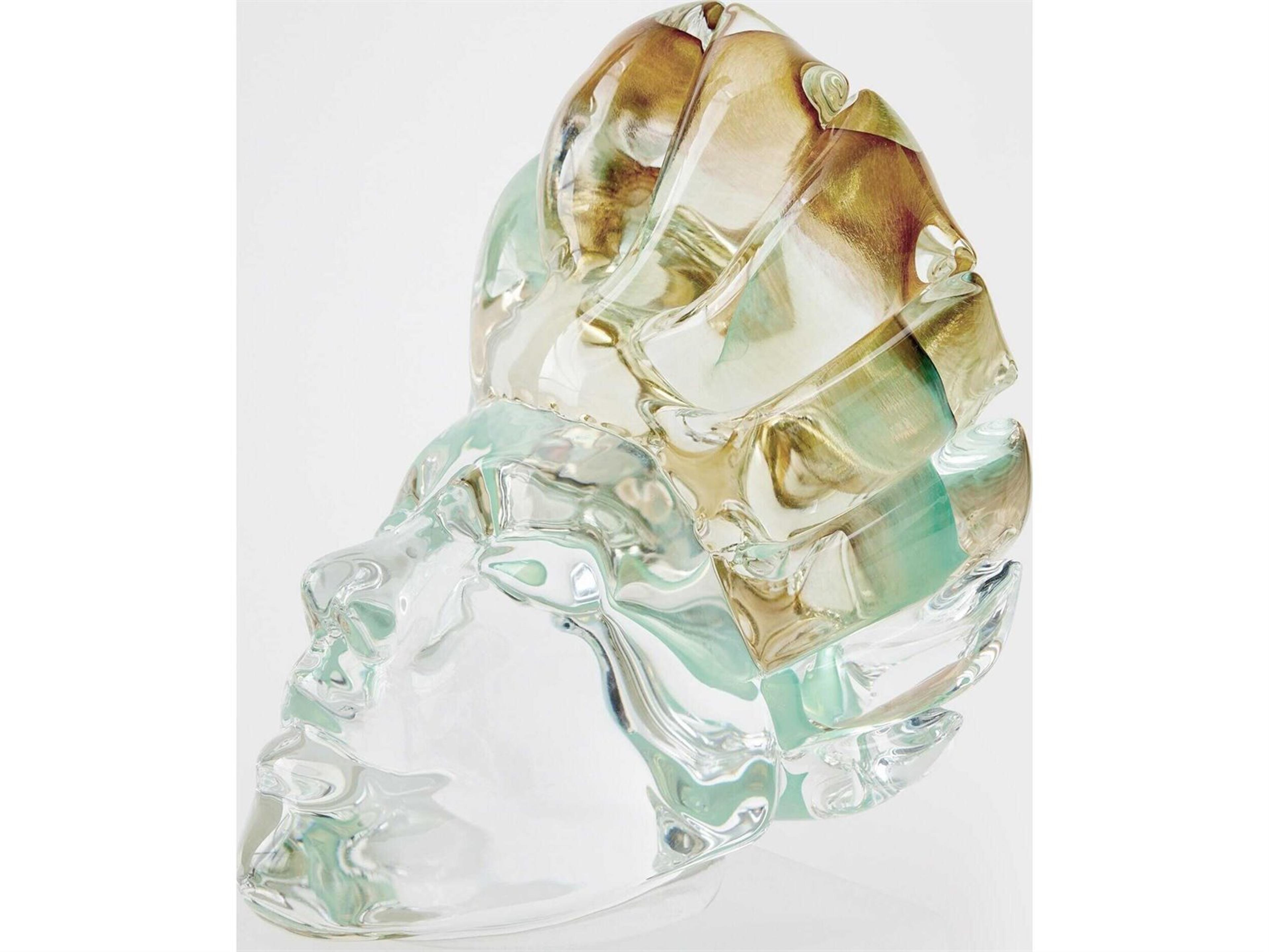 Global Views Royal Portrait-Scallop Pistachio amber Sculpture