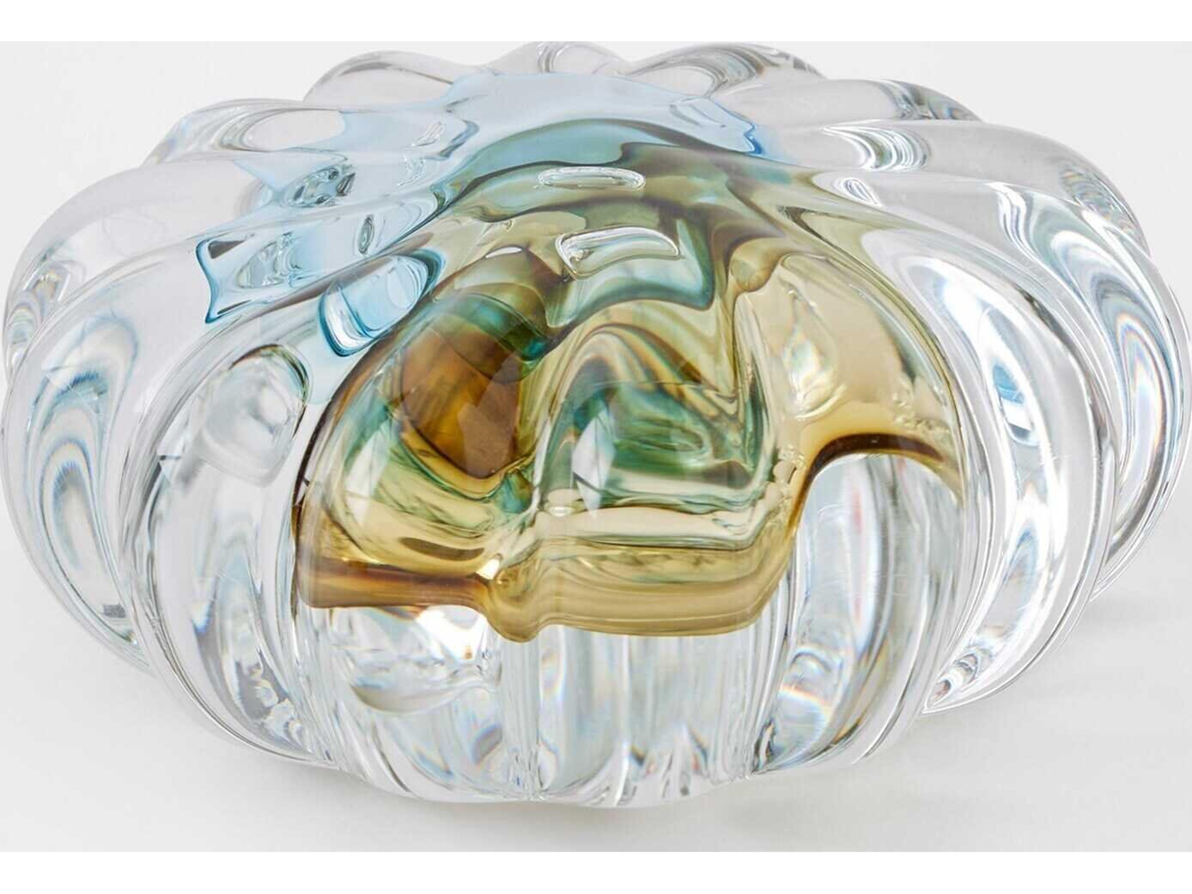 Global Views Anemone Topaz Blue Sculpture