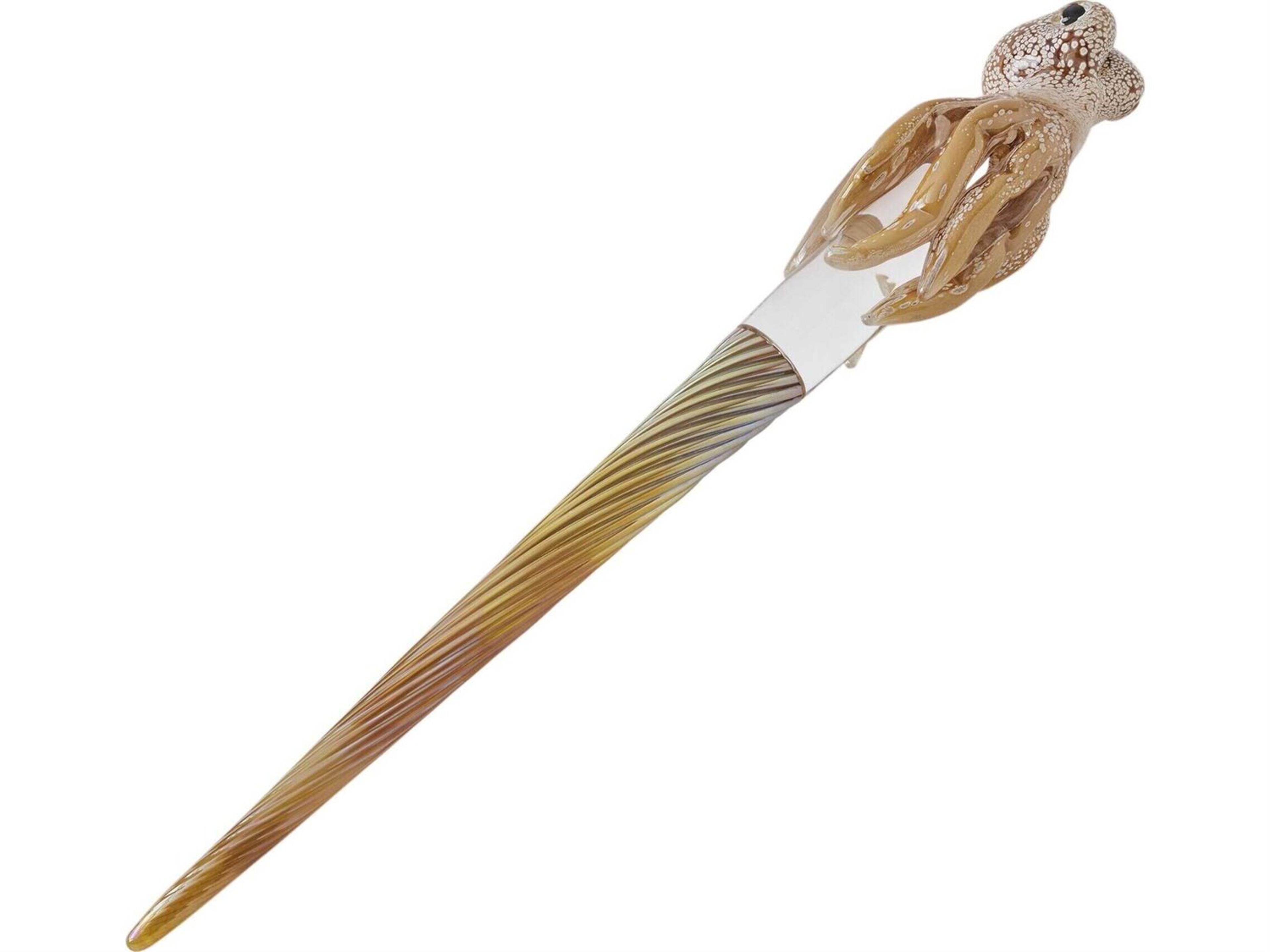 Octopus Scepter Brown Tan White Clear Decorative Accent