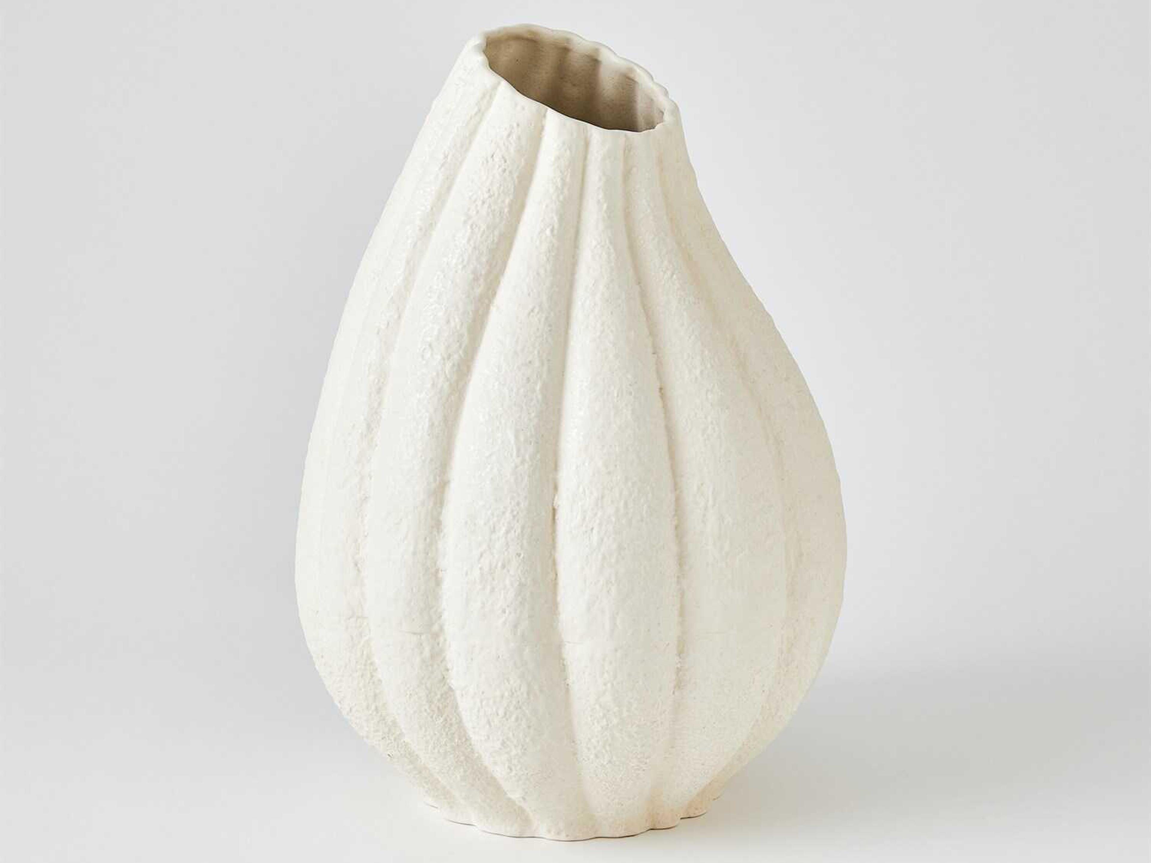 Global Views Glow White 11" Vase