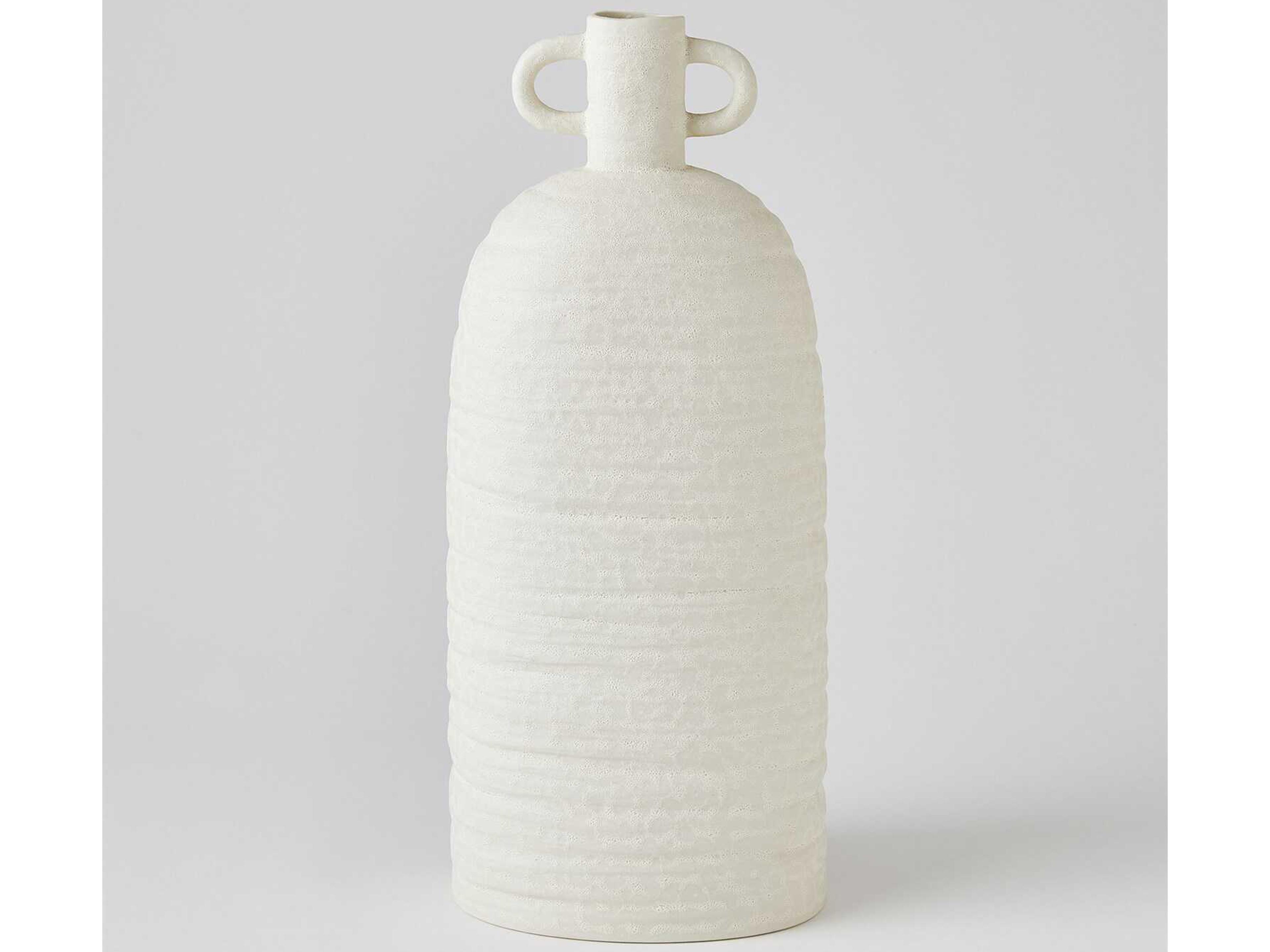 Sahara White 9" Vase