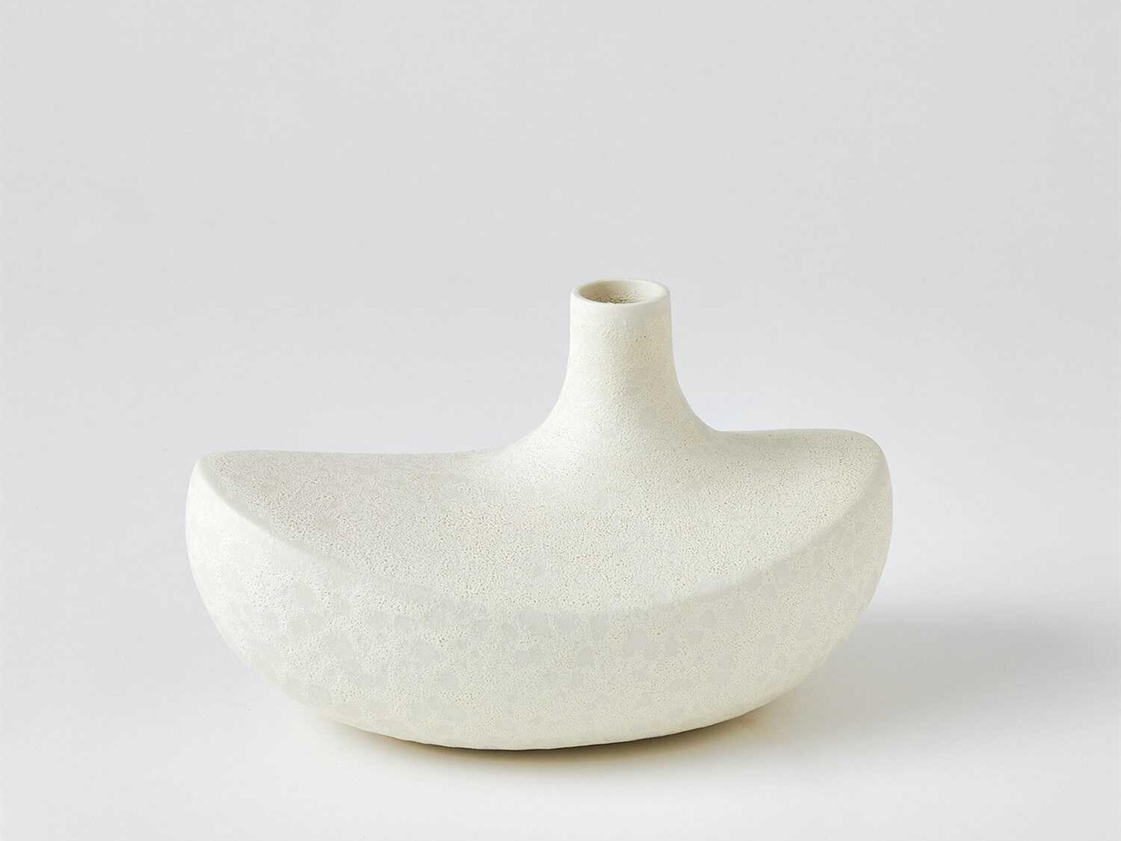 Global Views Sahara White 10" Vase