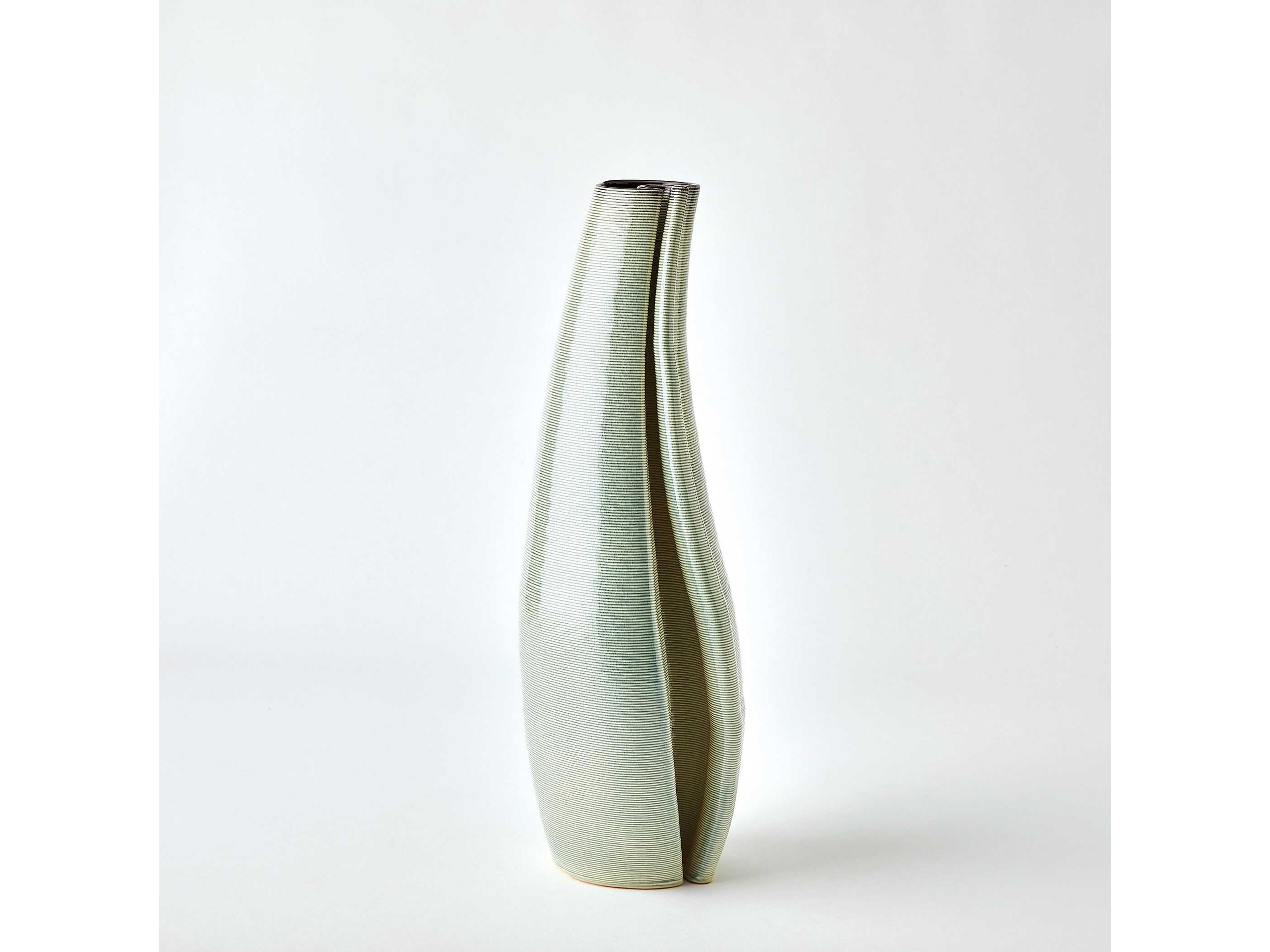 Global Views Rift Green Vase