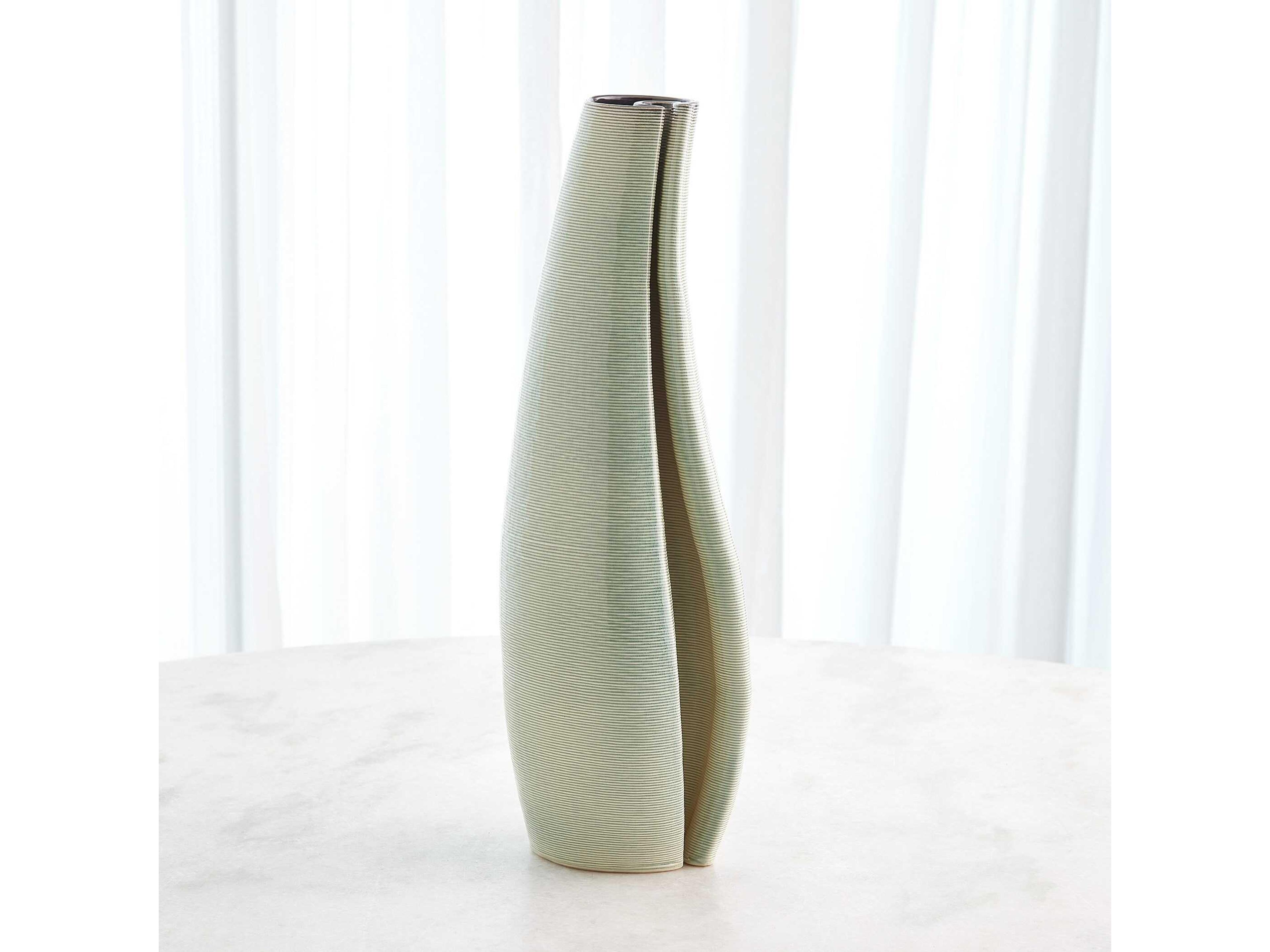Global Views Rift Green Vase