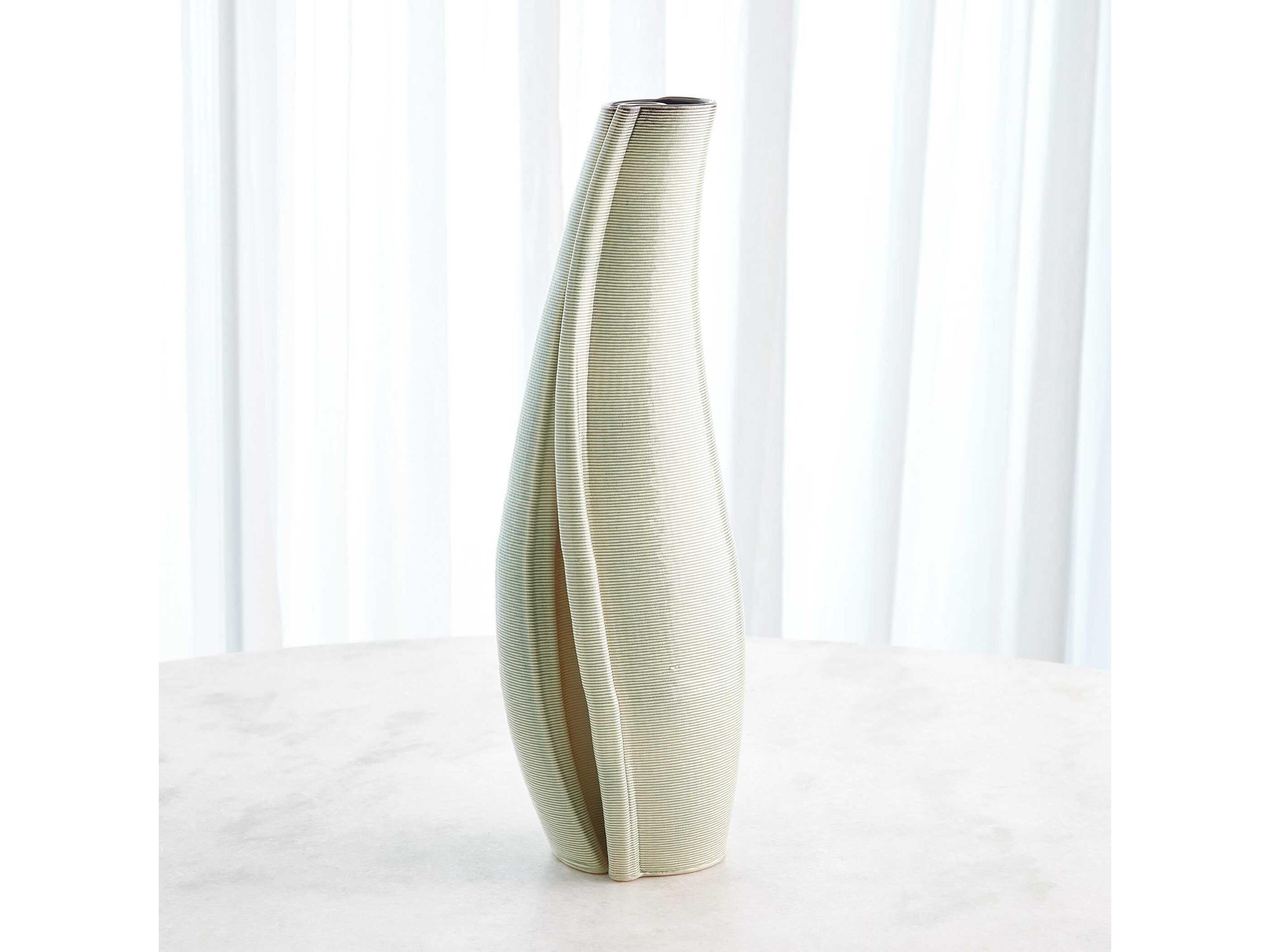 Global Views Rift Green Vase