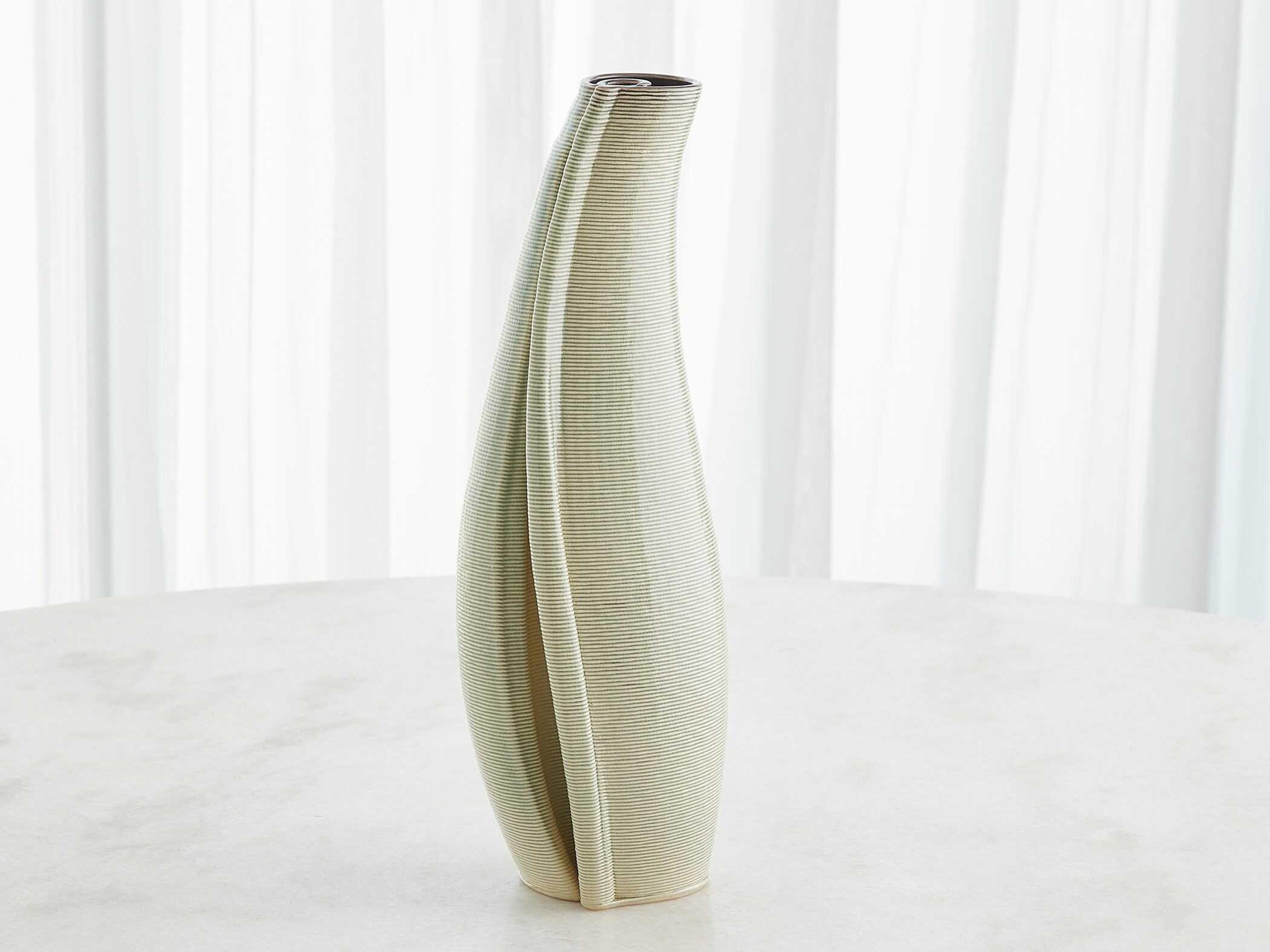 Global Views Rift Green Vase