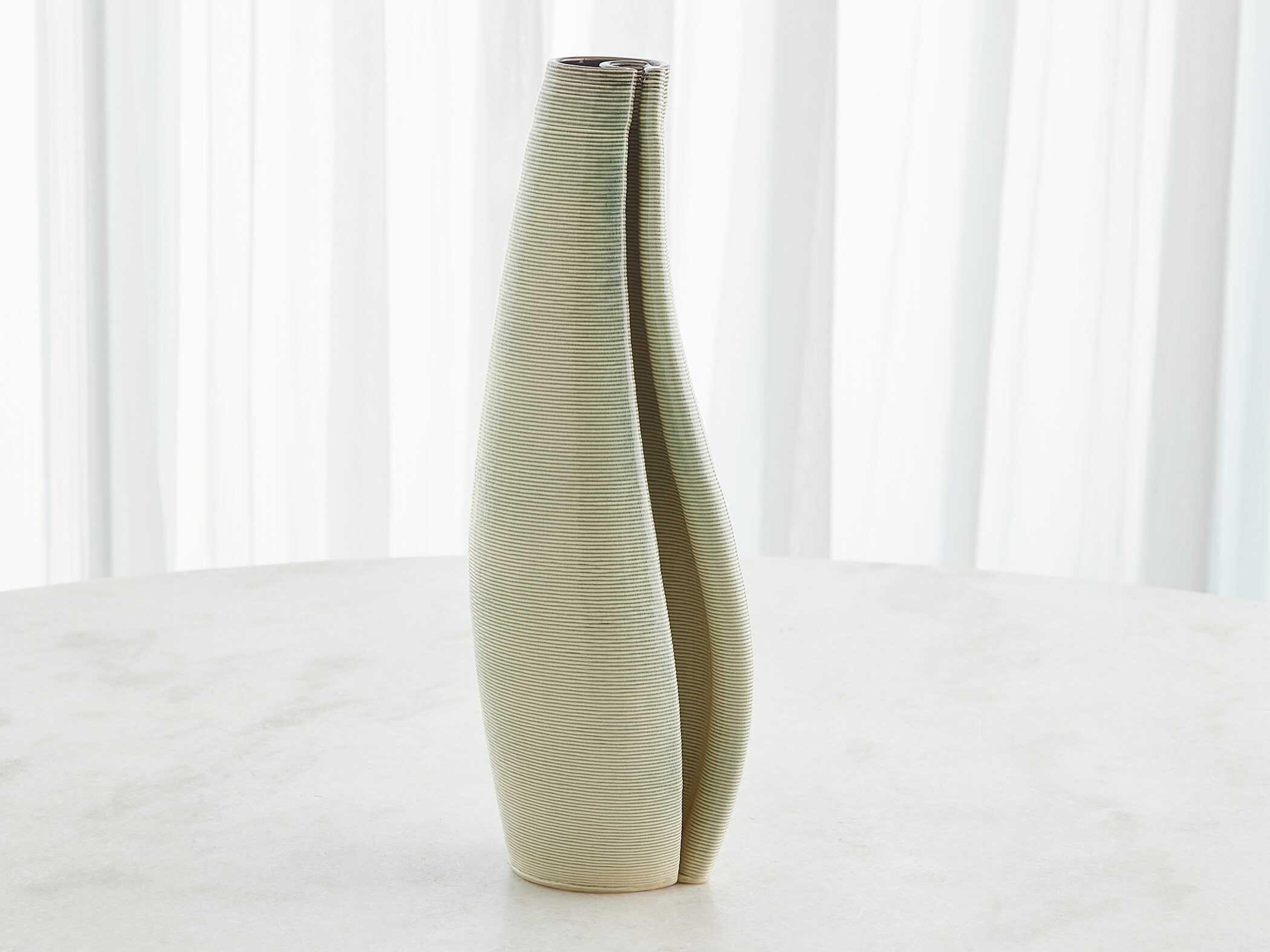 Global Views Rift Green Vase