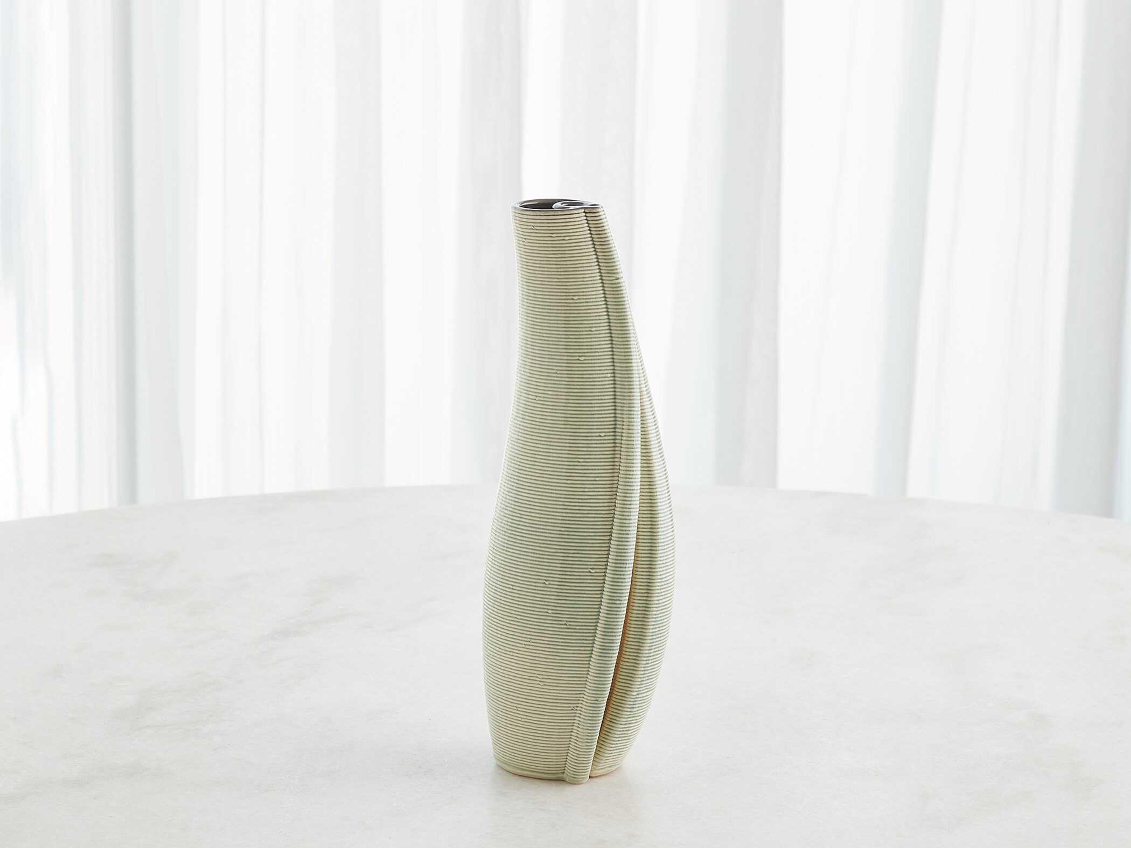 Global Views Rift Green Vase