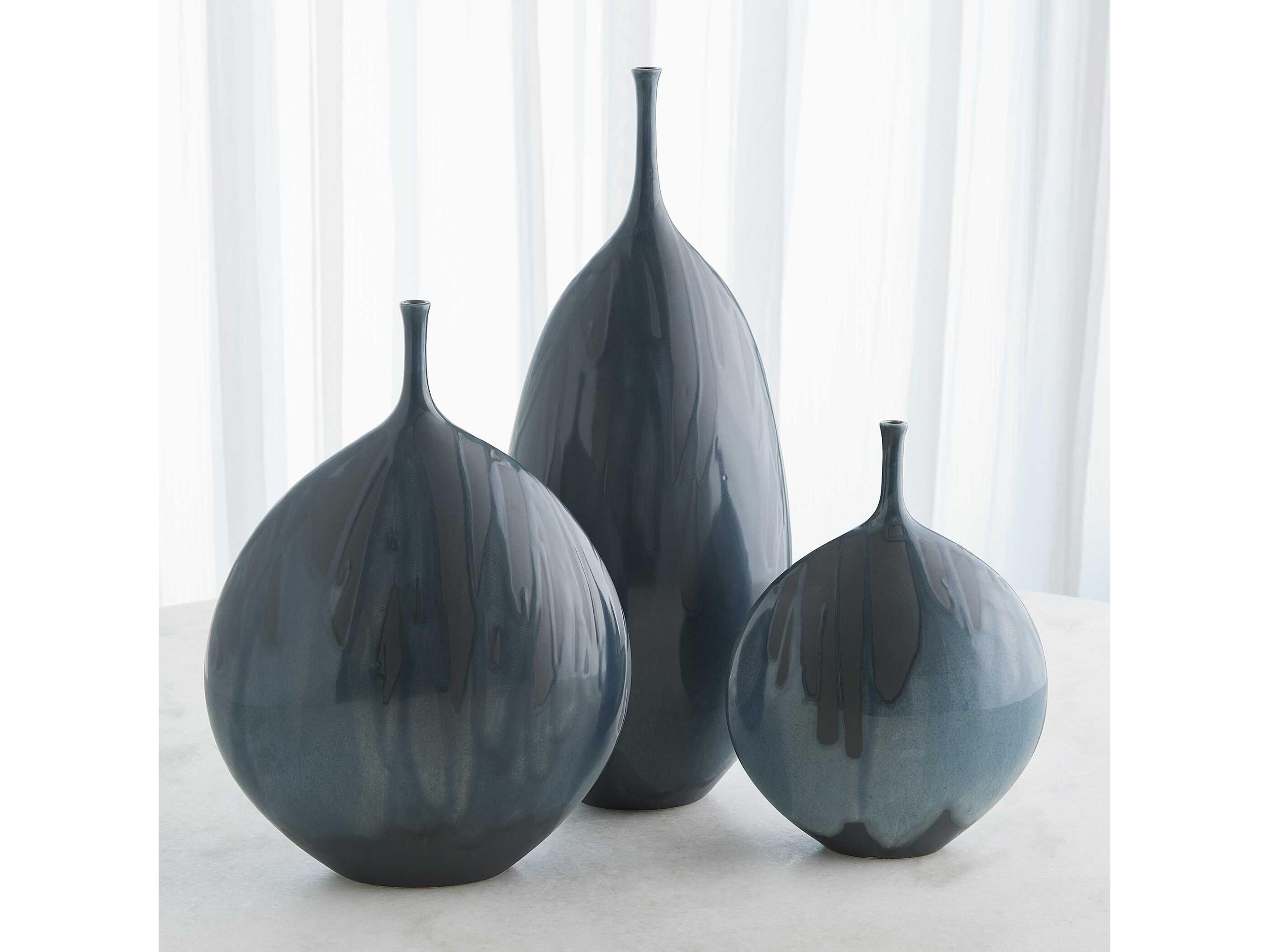 Global Views Splash Reactive Blue Bottle