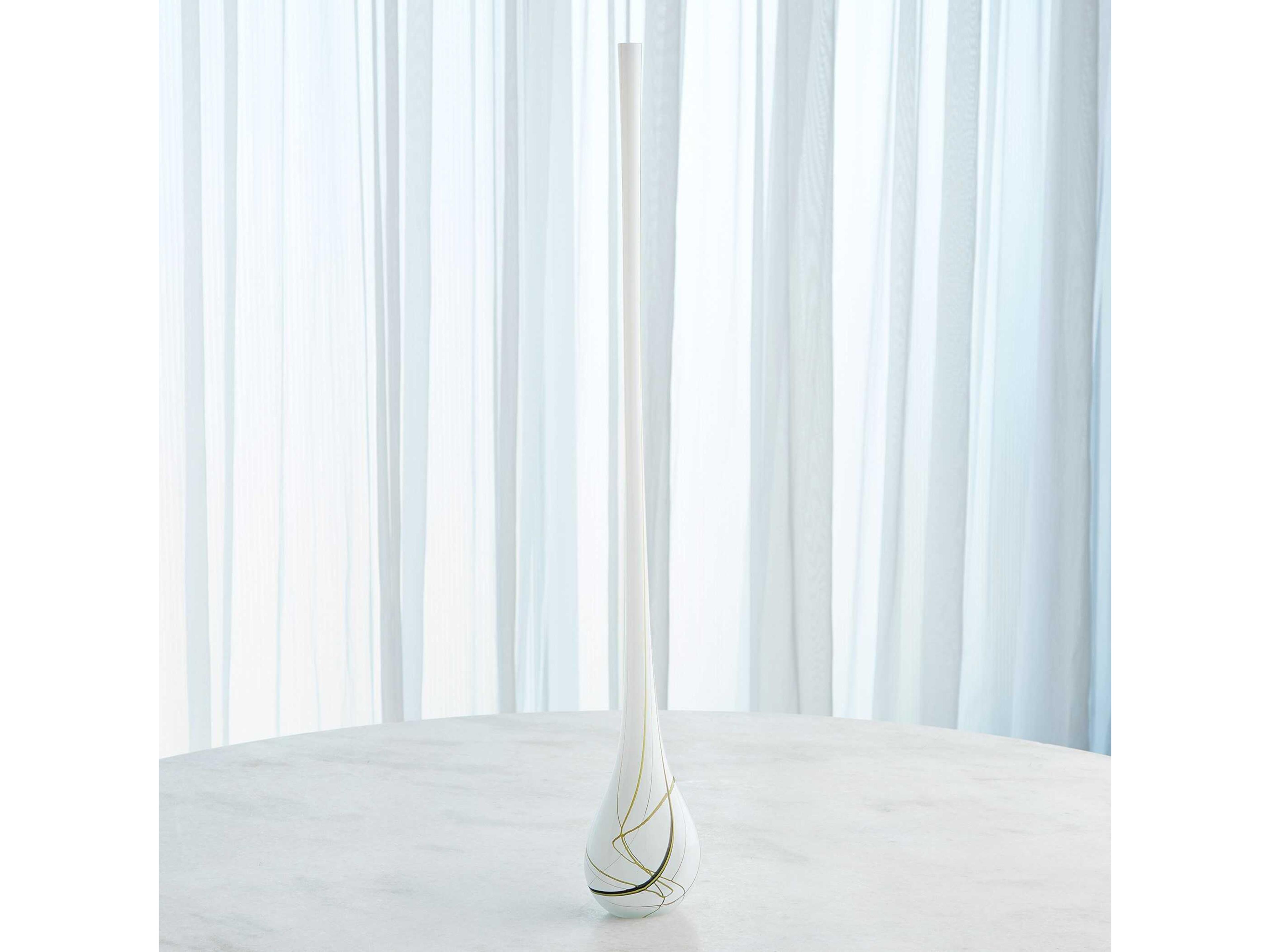 Global Views Pollock Bulb White Vase