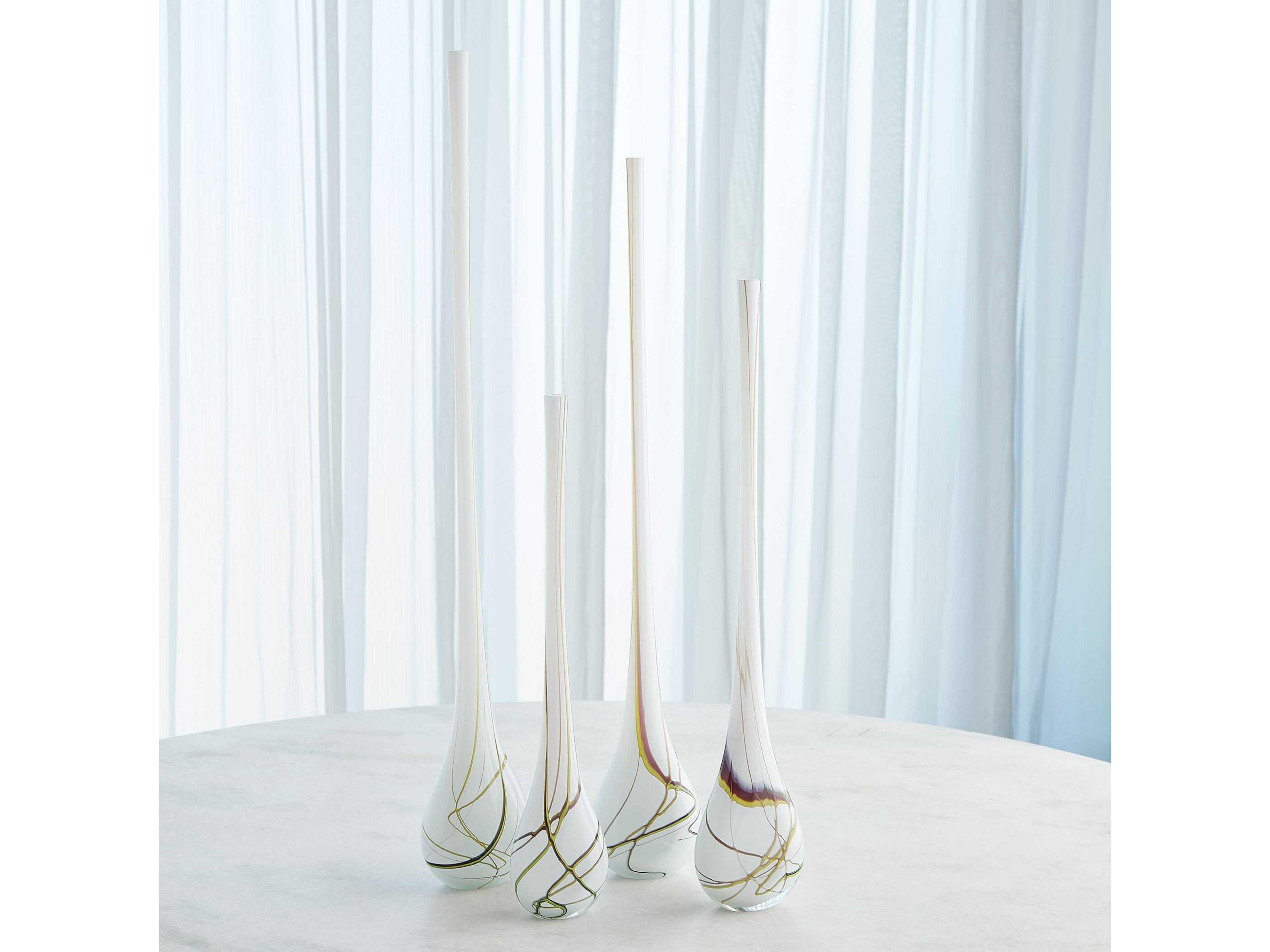 Global Views Pollock Bulb White Vase