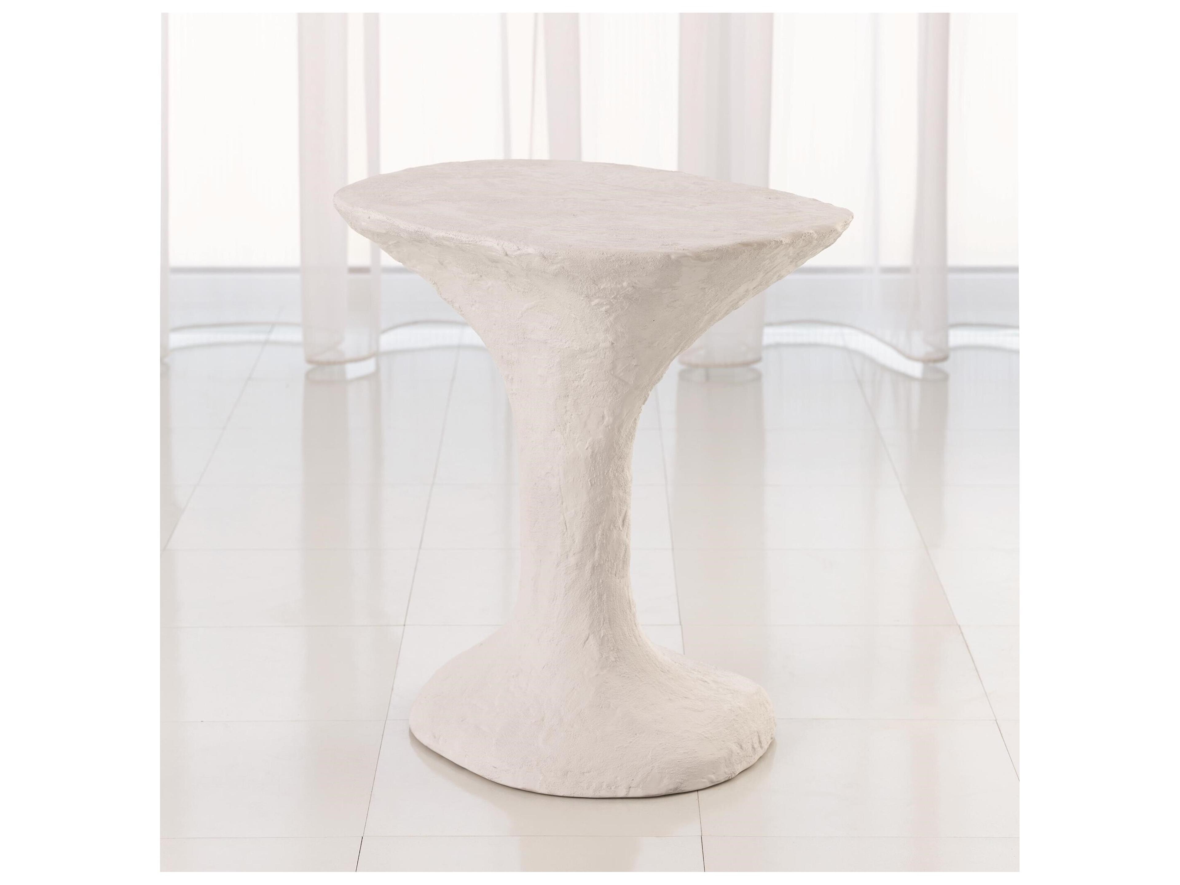 Global Views Oval Ceramic End Table