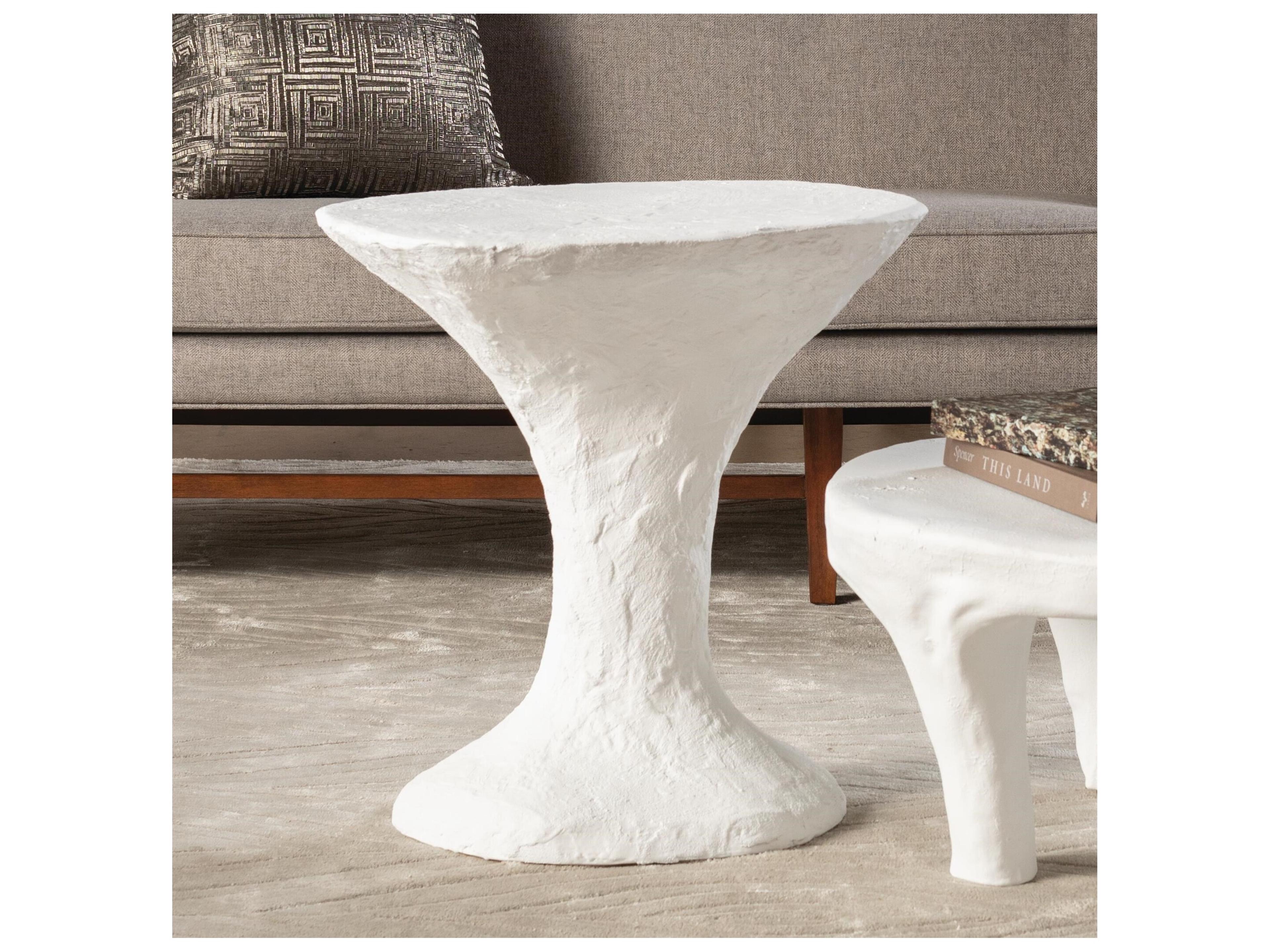 Global Views Oval Ceramic End Table