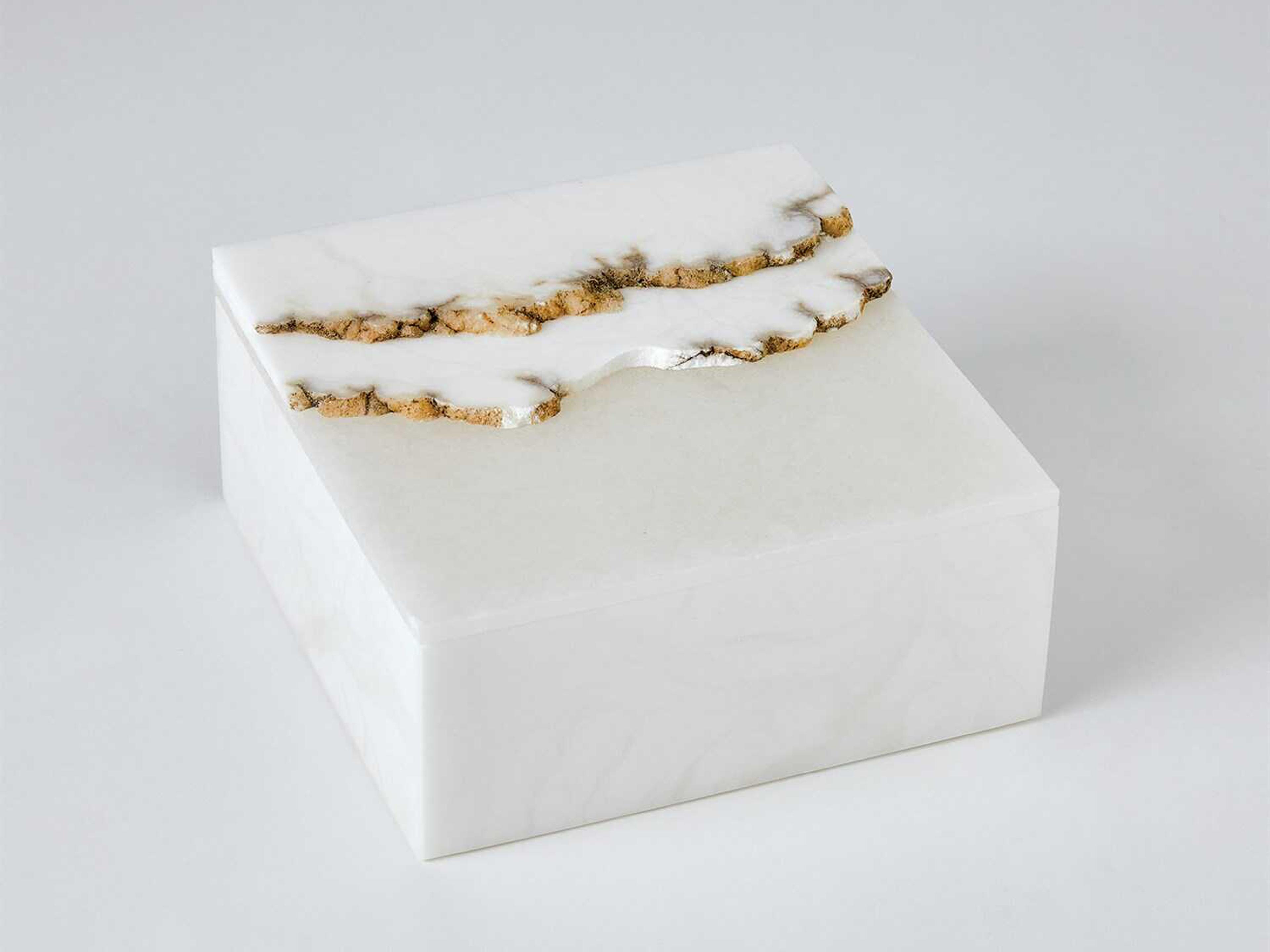 Global Views Terrain Alabaster Jewelry Box