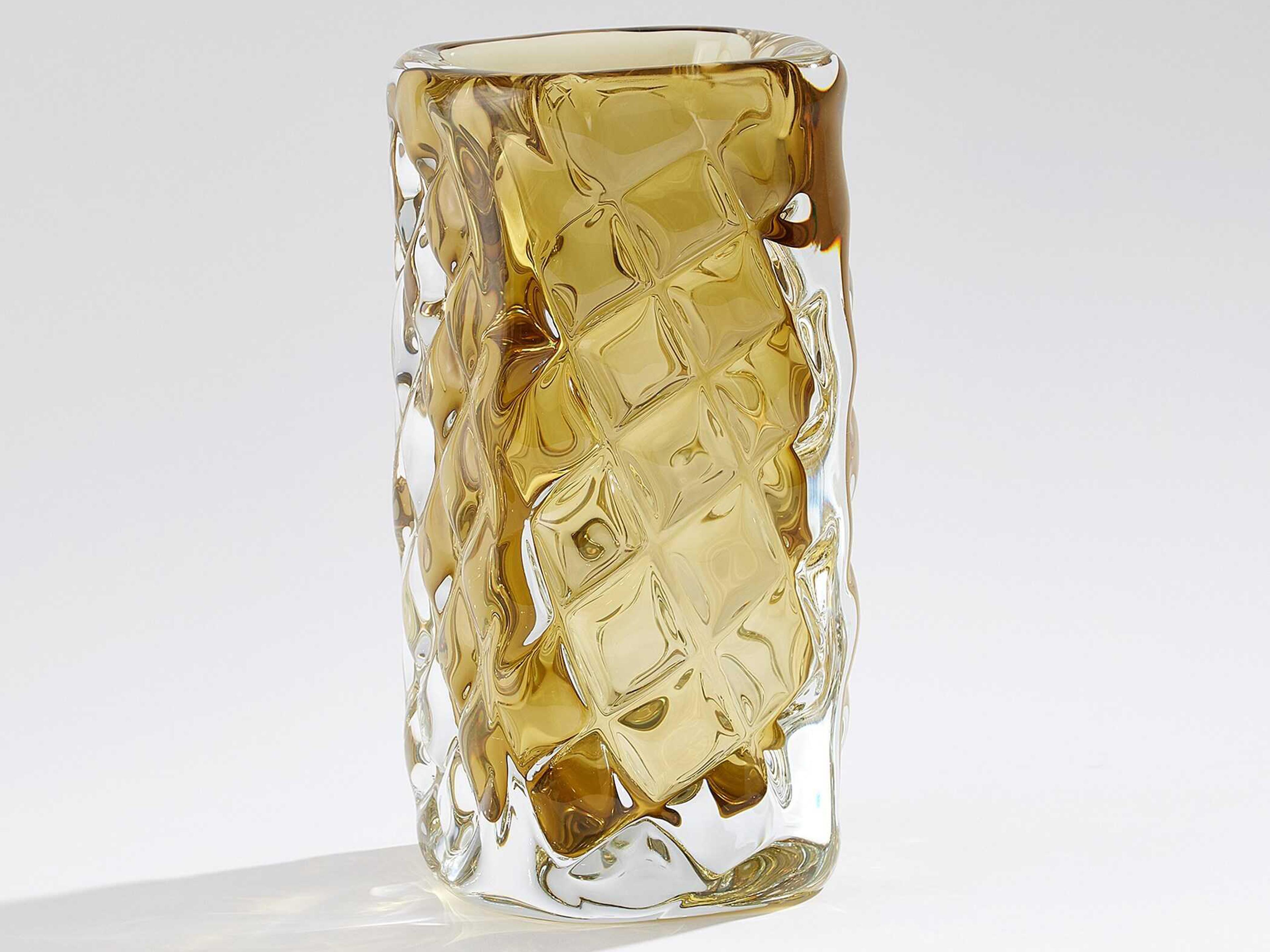 Global Views Quilted Moss Green Vase