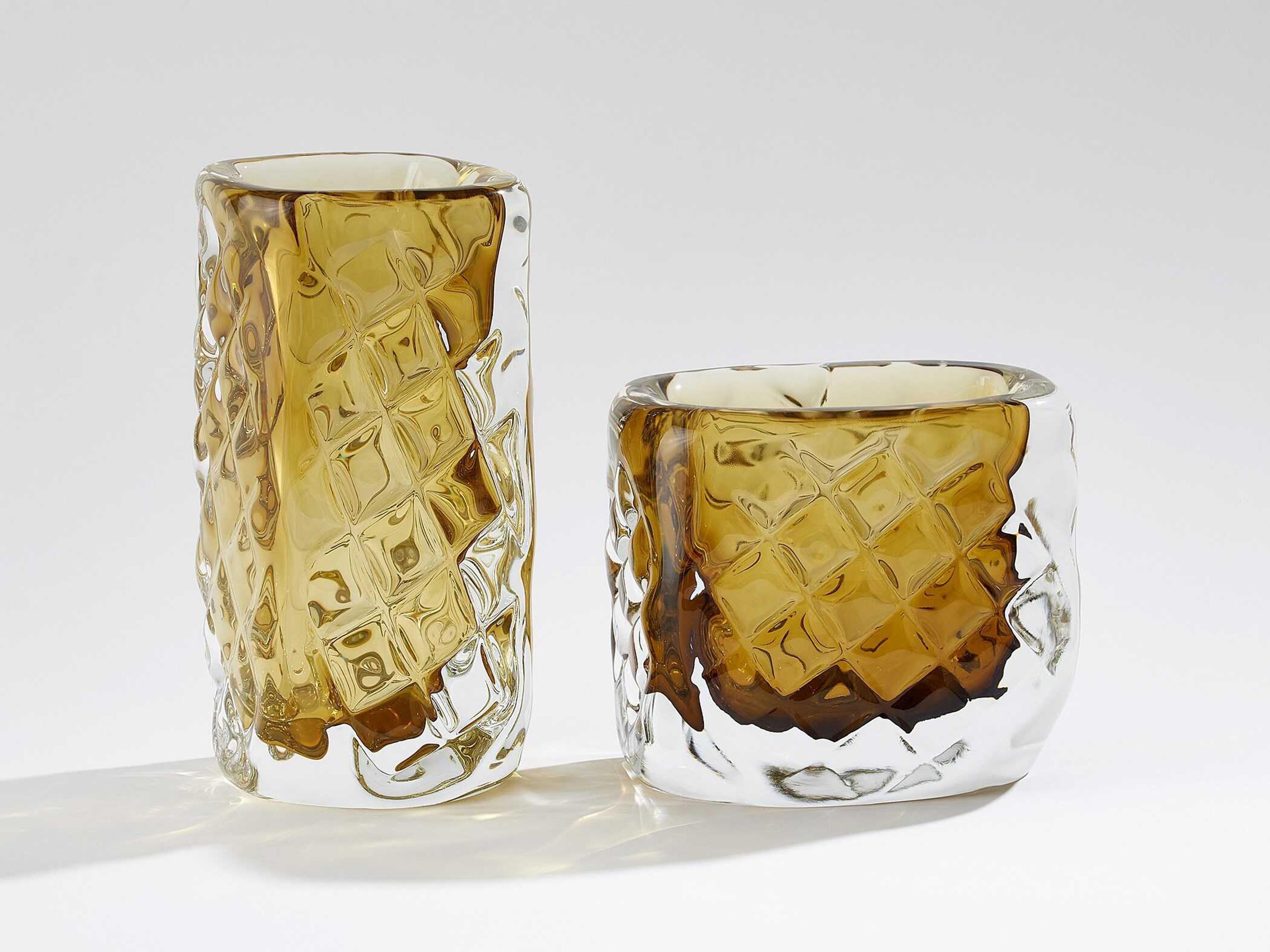 Global Views Quilted Moss Green Vase