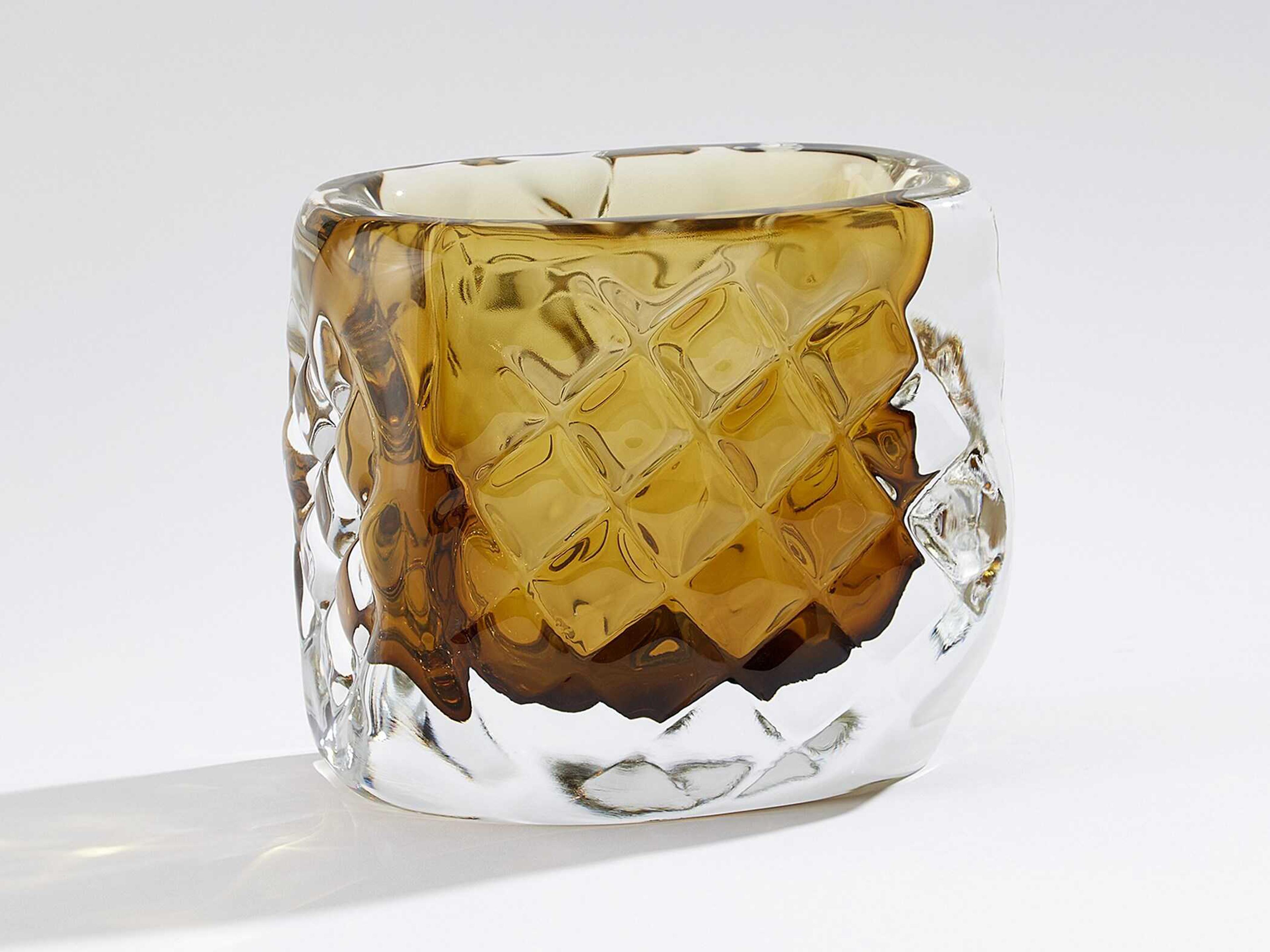 Global Views Quilted Moss Green Vase