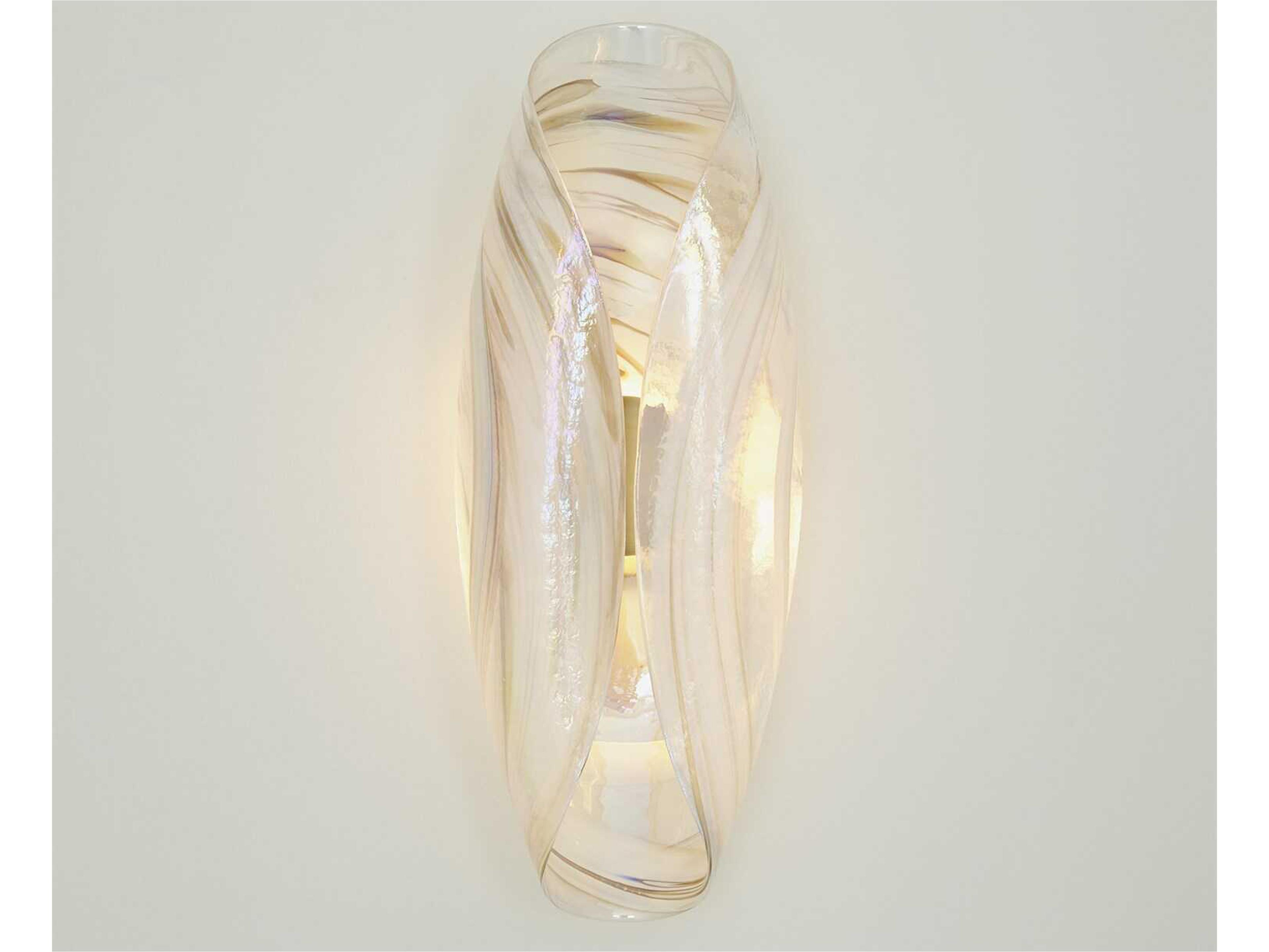 Brushed Antique Bronze White Glass LED Wall Sconce