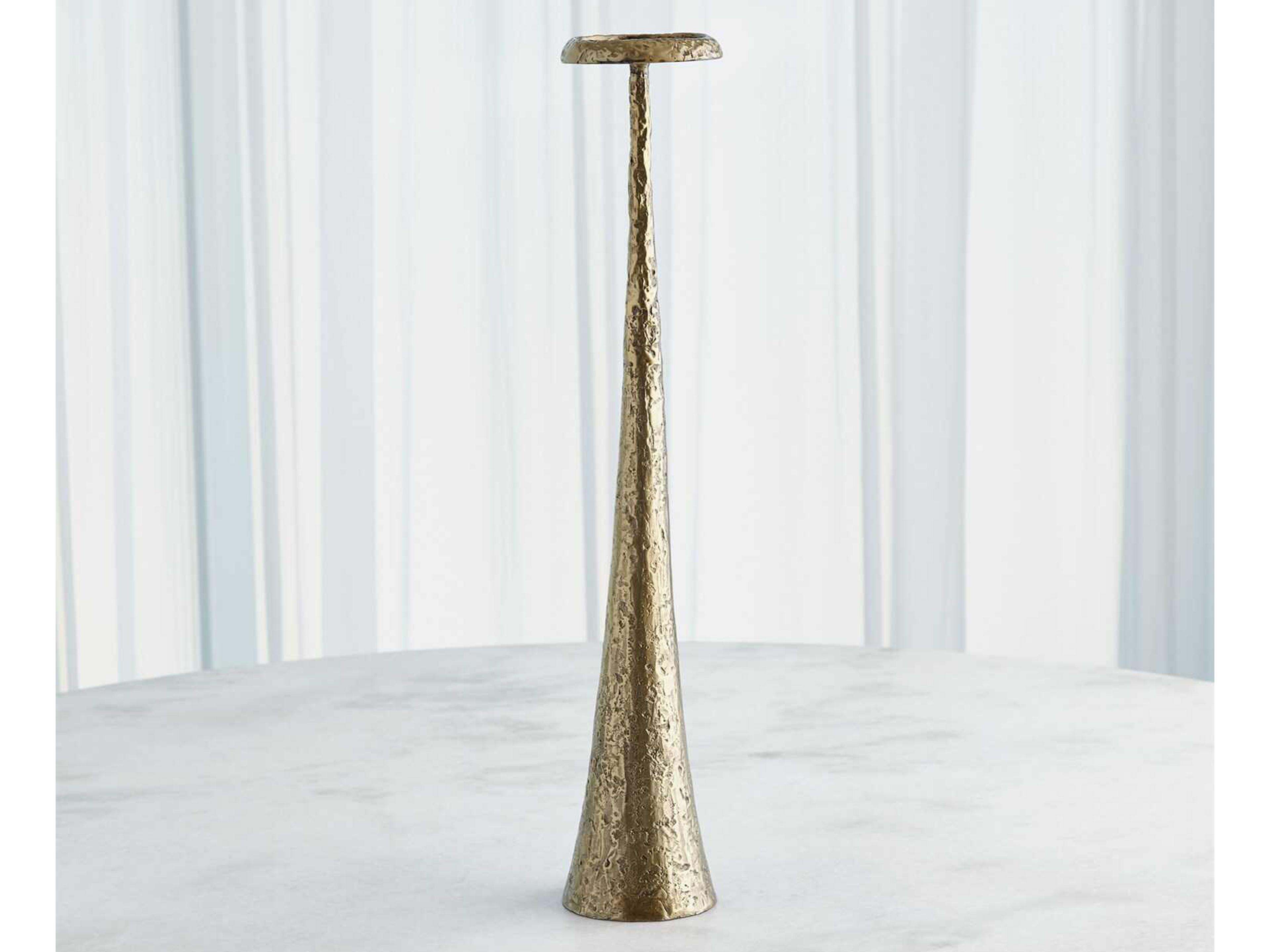 Global Views Beacon Brass 24" High Candle Holder