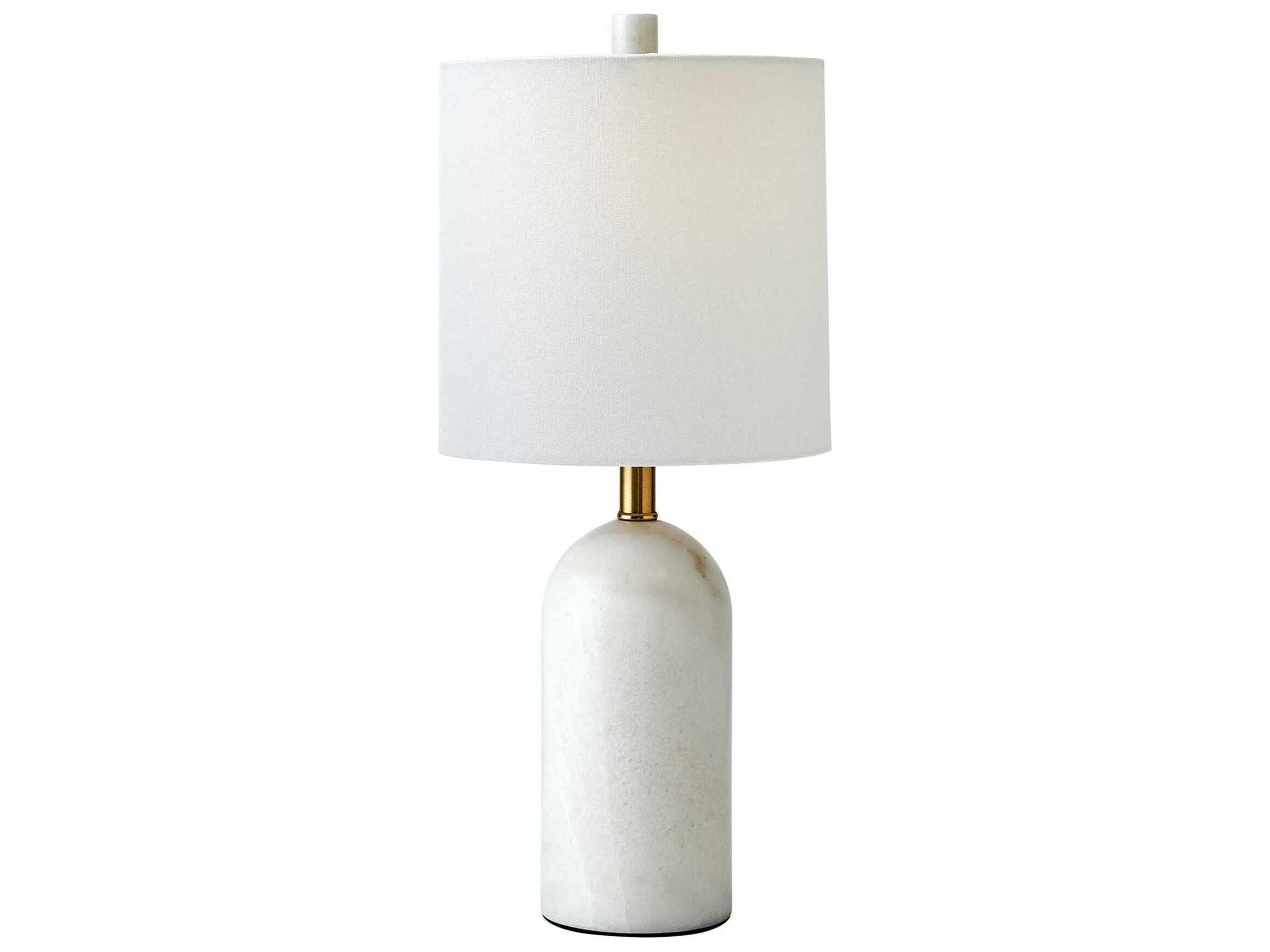 Callanish White Brass Table Lamp