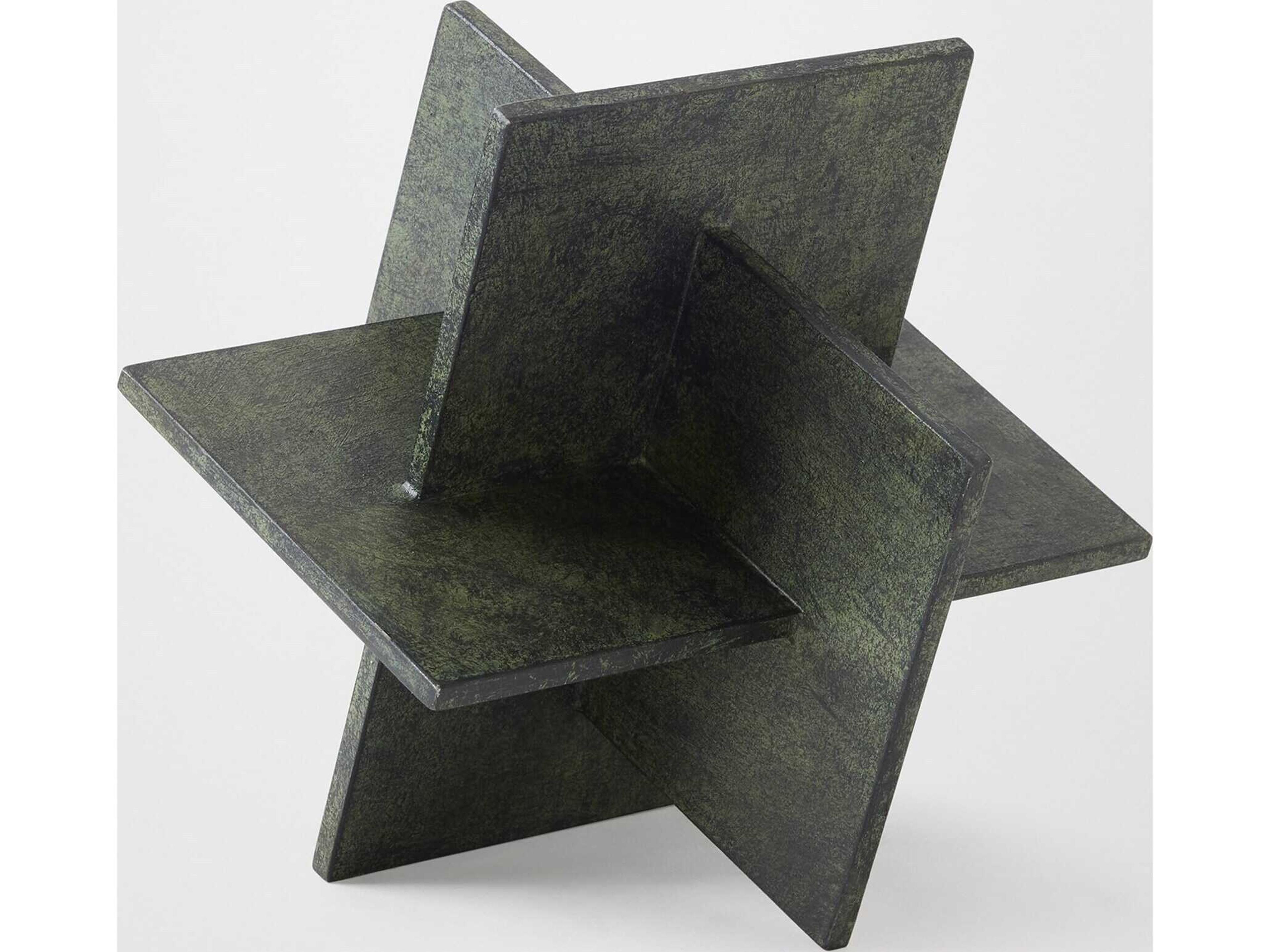 Global Views Cubist Verdigris Sculpture