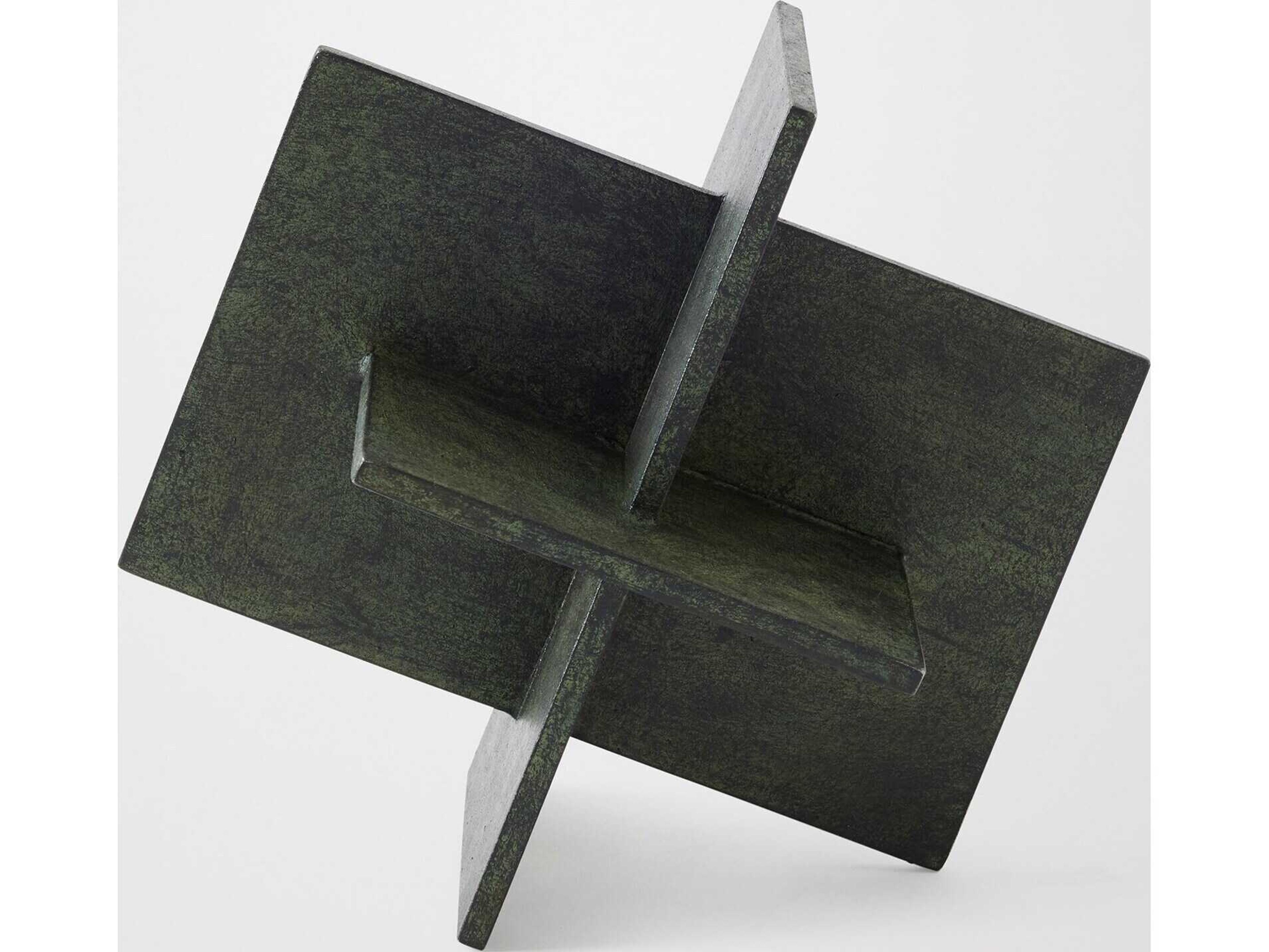 Global Views Cubist Verdigris Sculpture