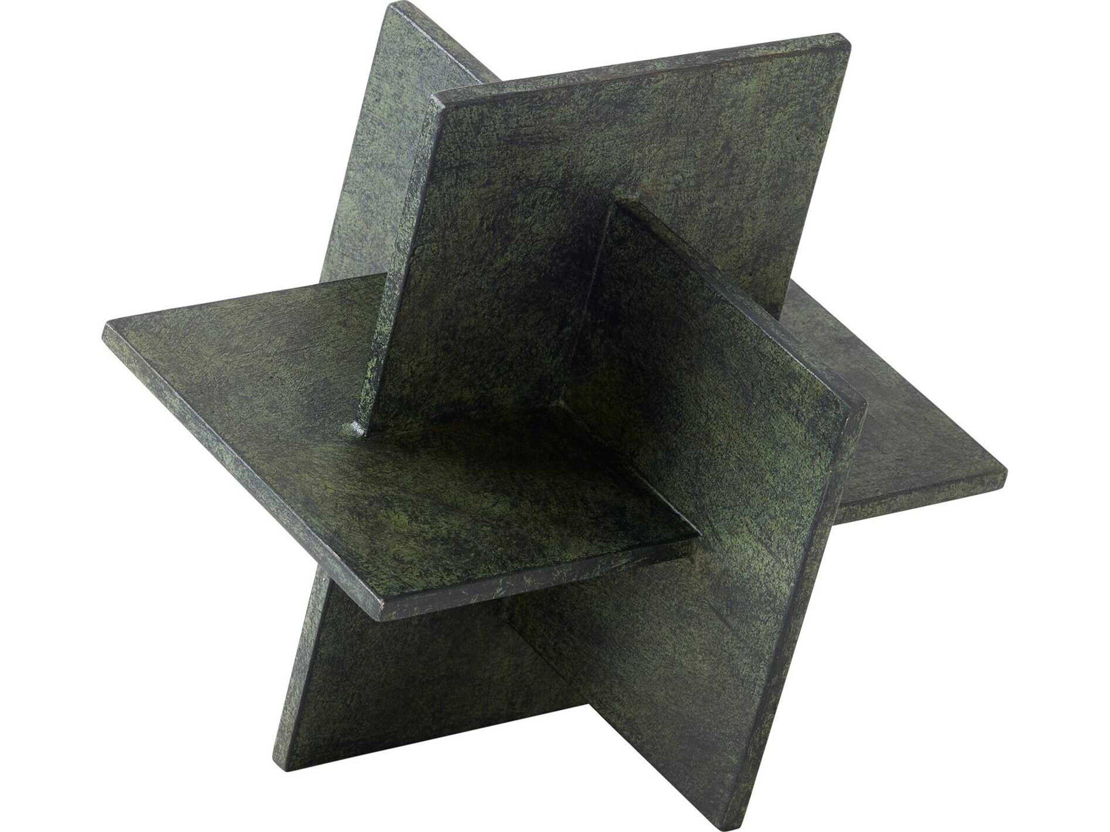 Global Views Cubist Verdigris Sculpture