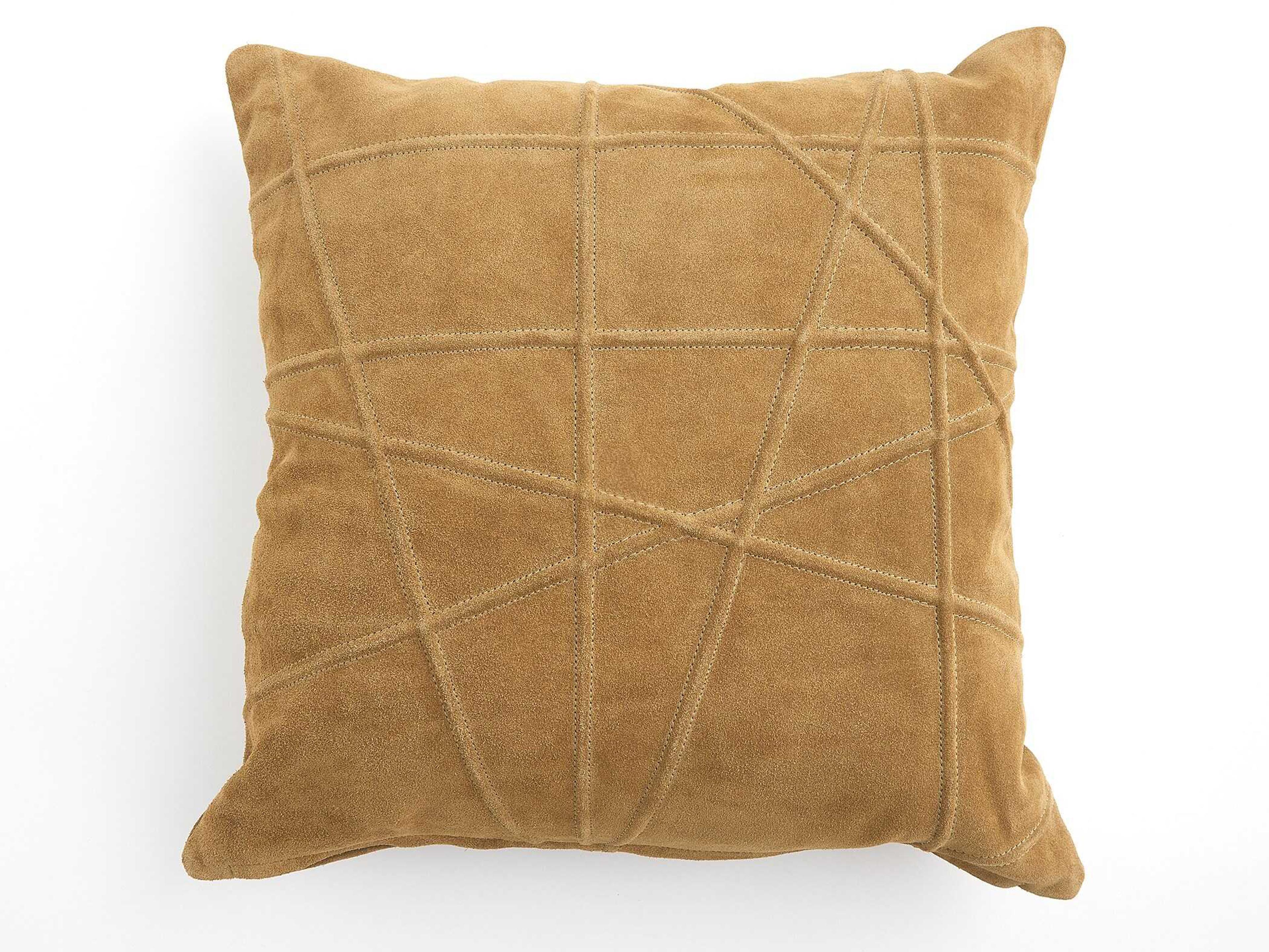 Global Views Crossroads Camel Suede Pillow
