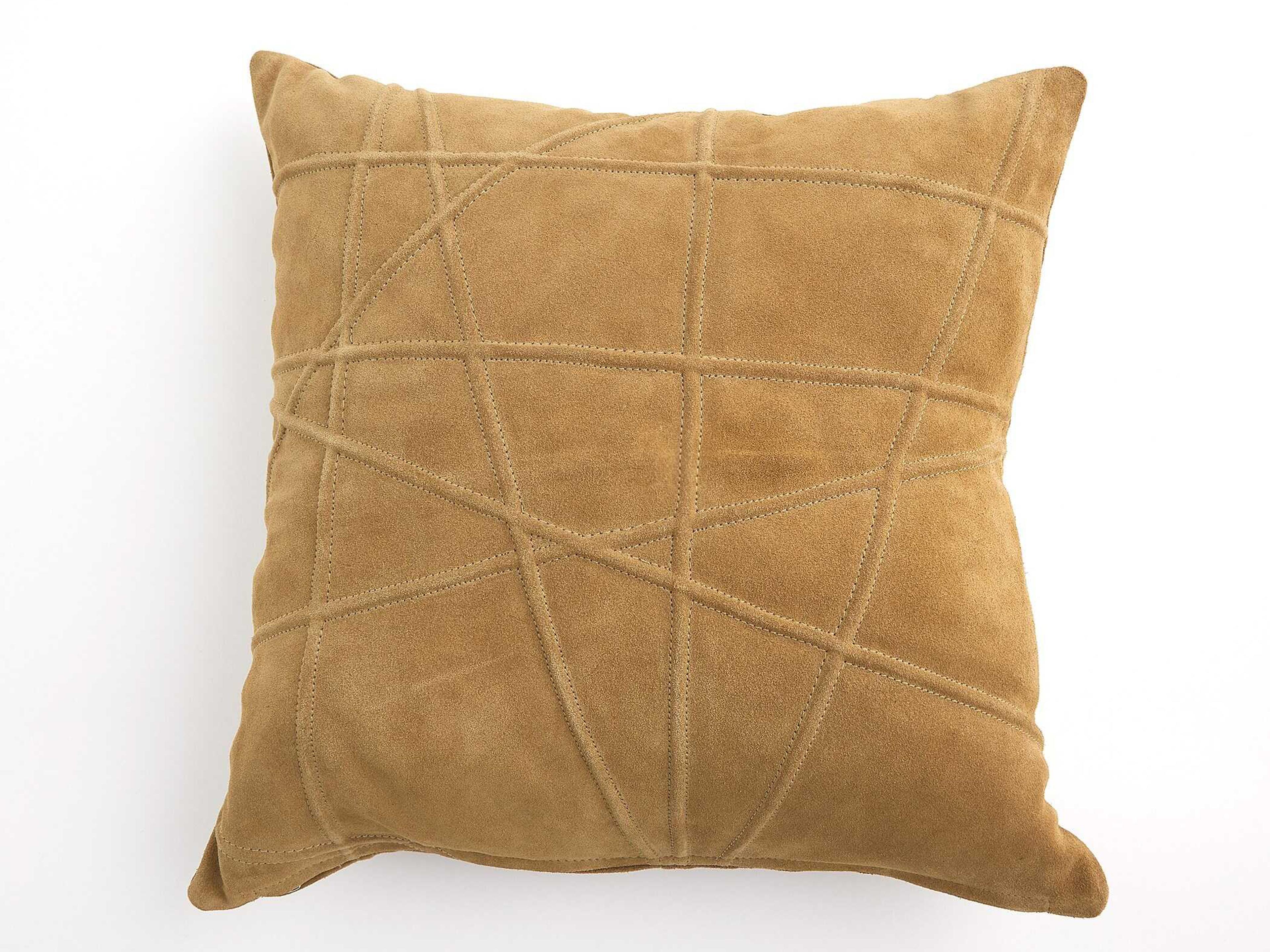 Global Views Crossroads Camel Suede Pillow