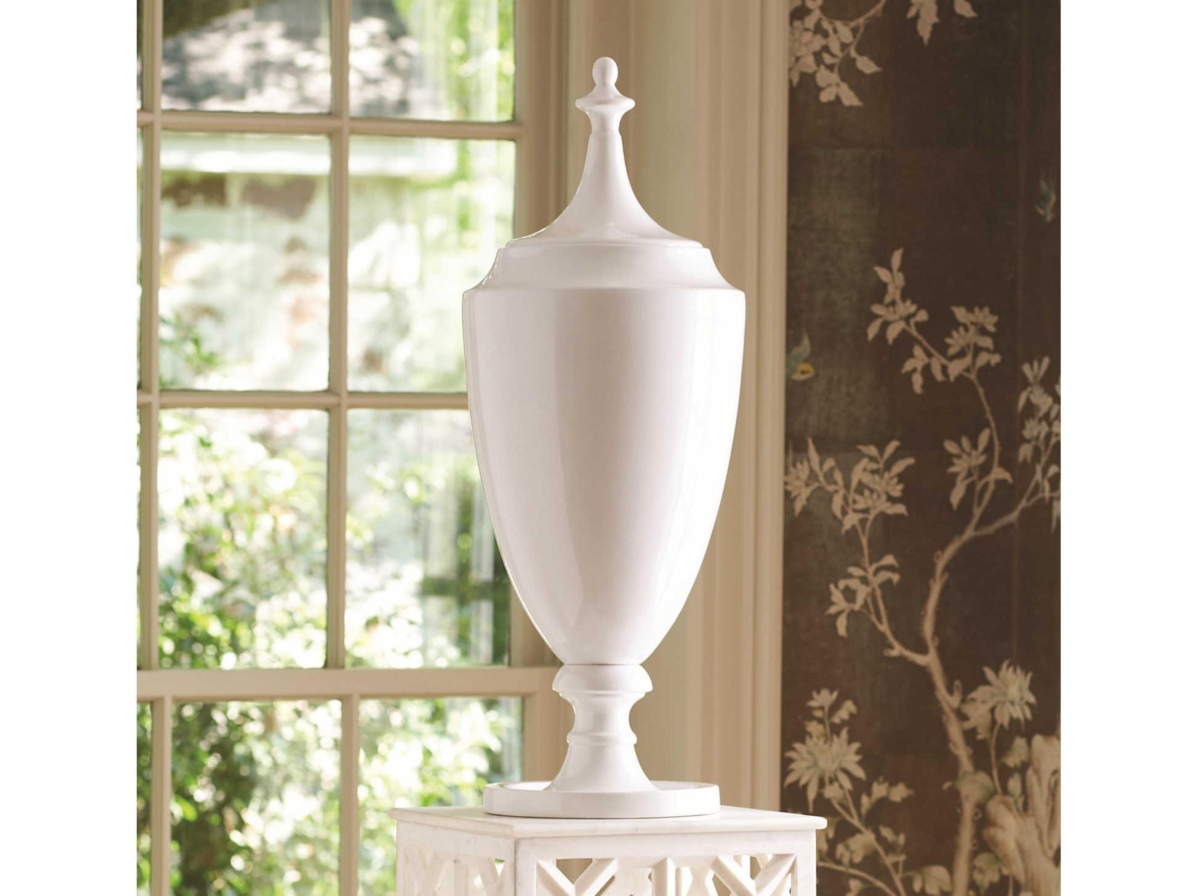 Global Views Grande White Urn