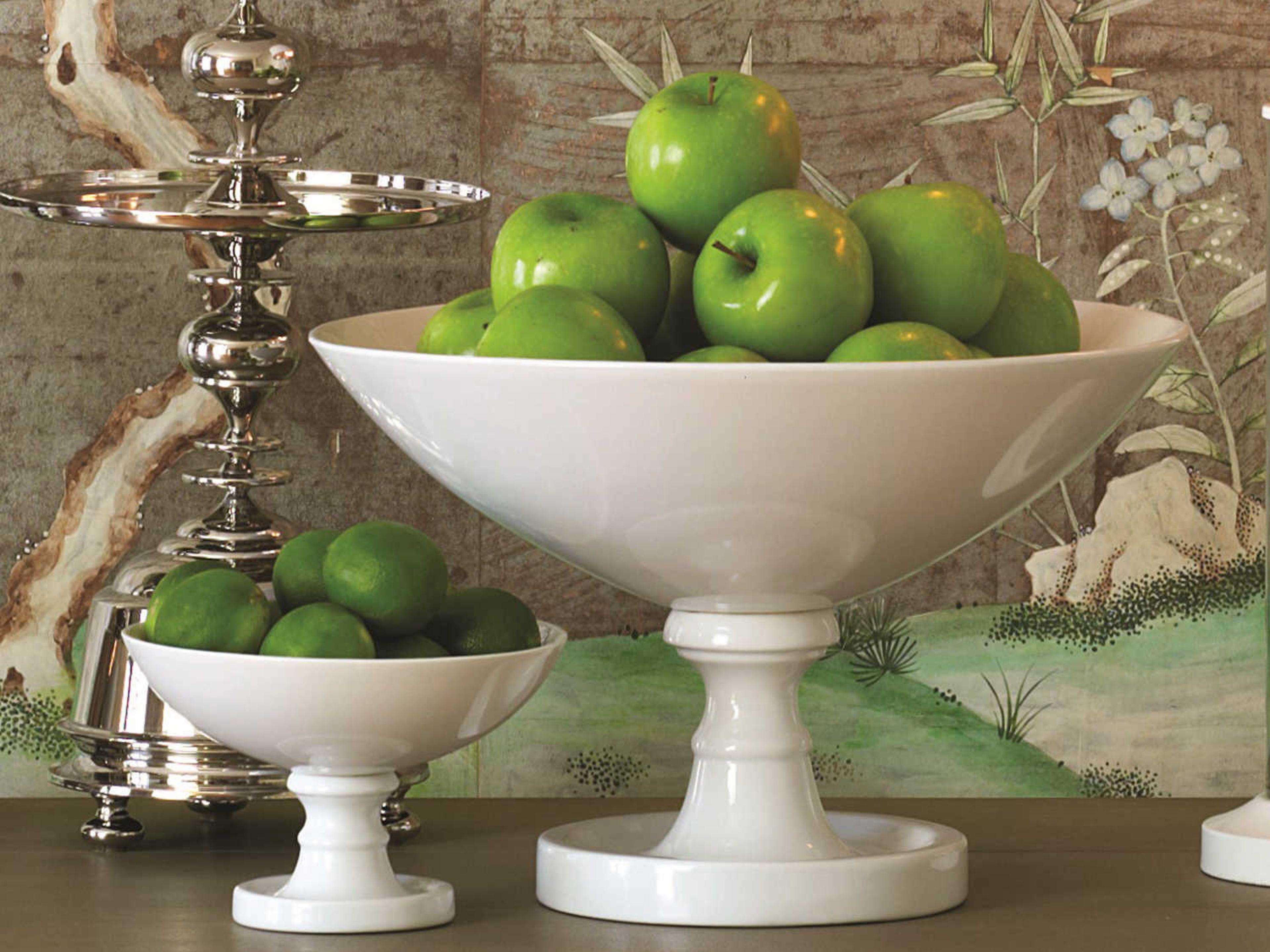 Global Views White Grand Pedestal Decorative Bowl