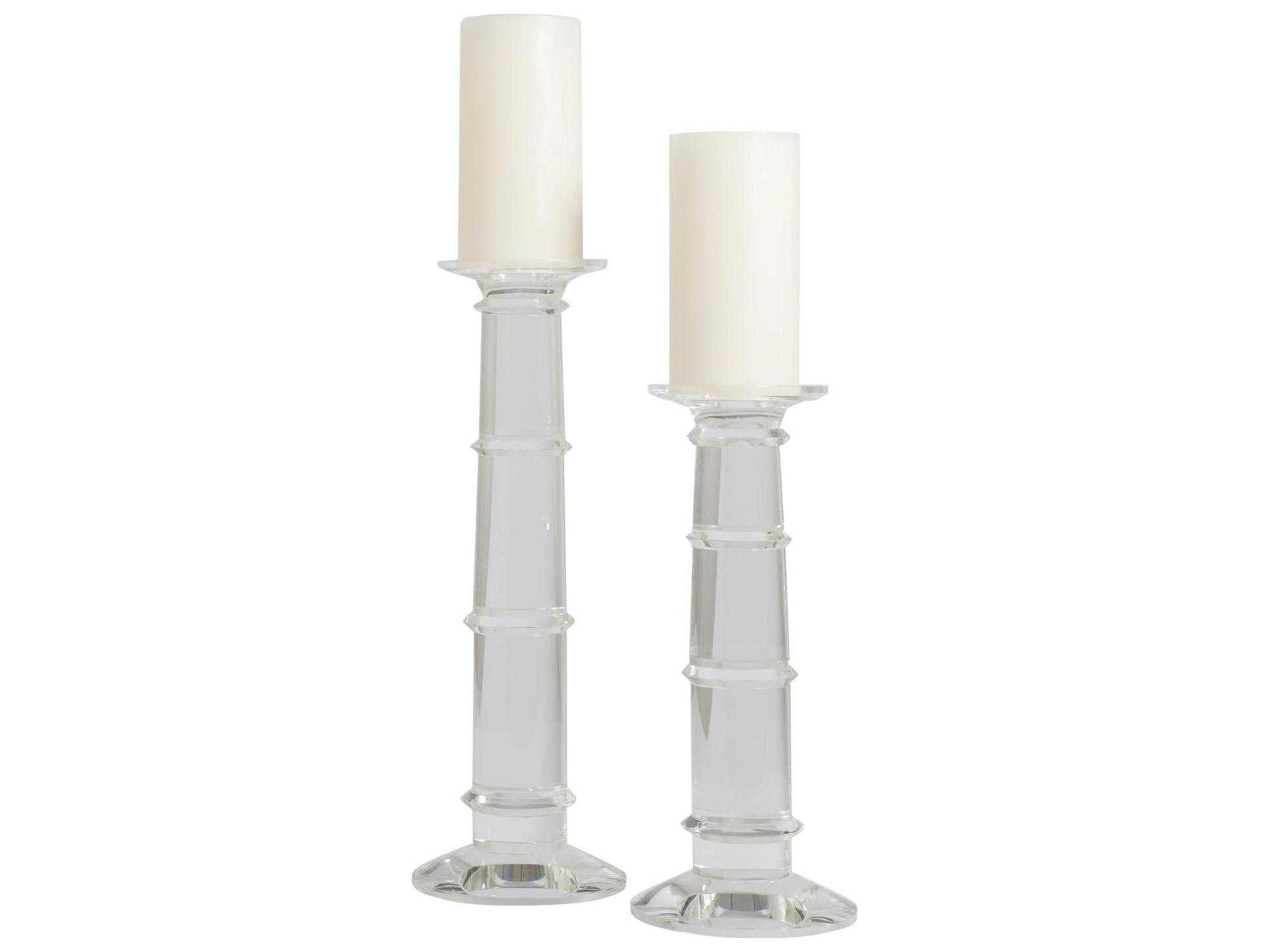 Global Views Ice Pillar Large Candle Holder
